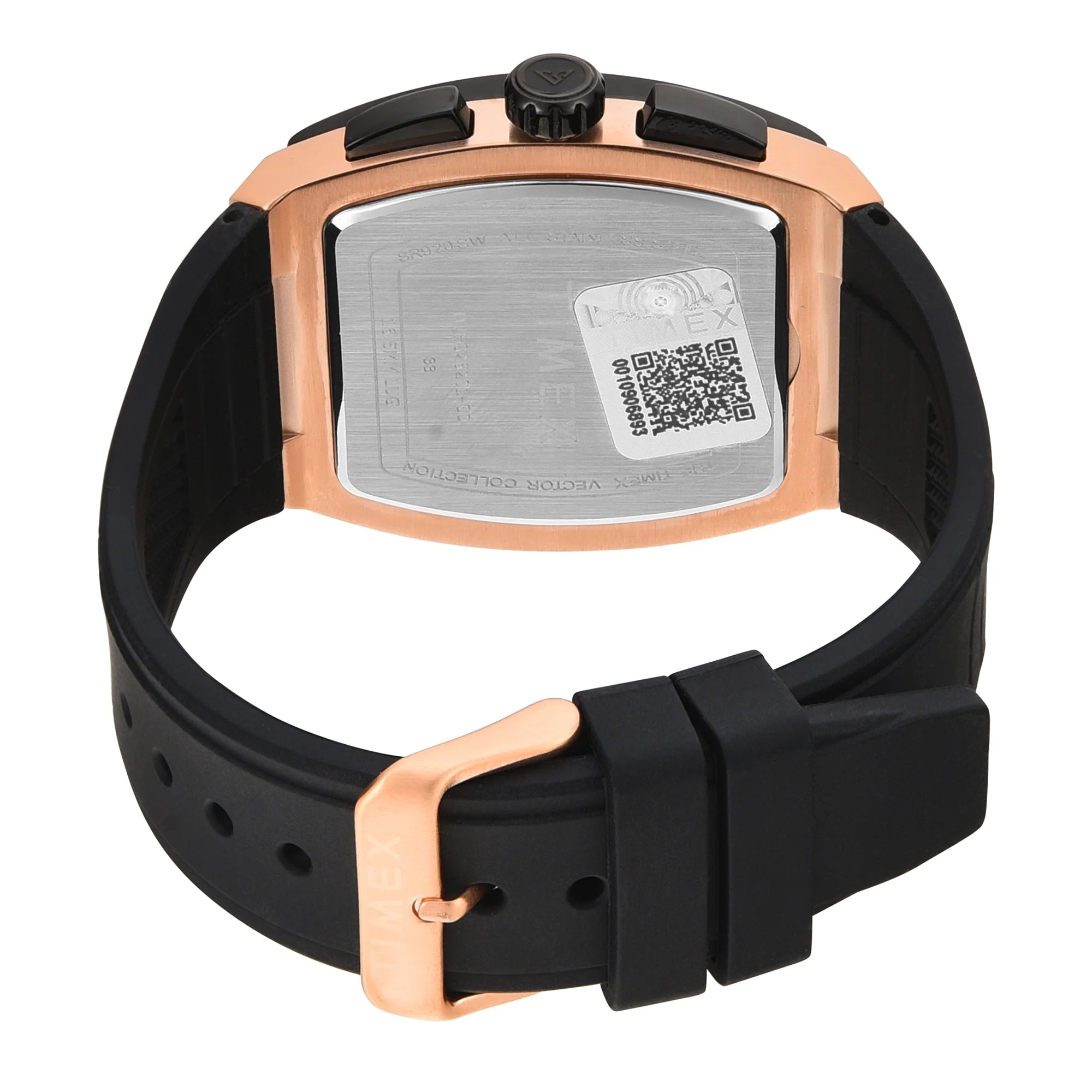 Timex TWEG26201 | TIMEX Vector Men Black Rectangle Chronograph Dial Analog Watch.