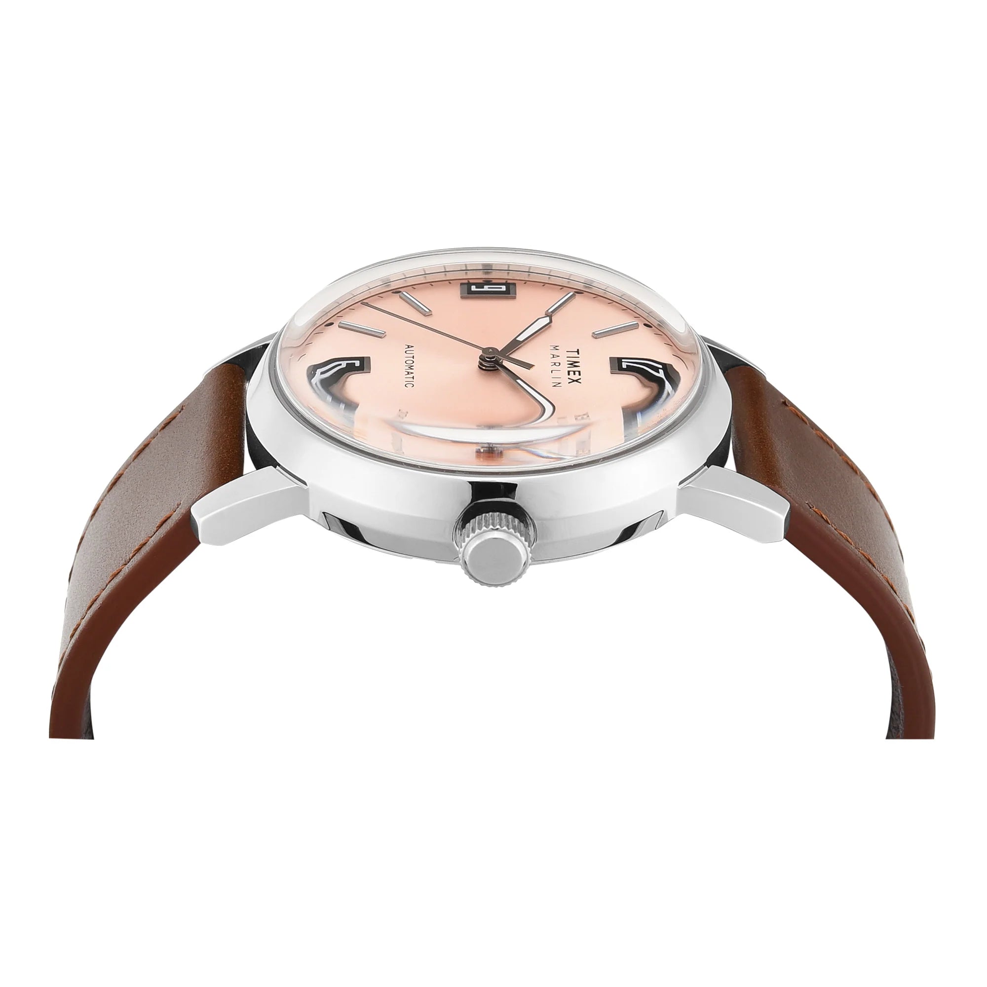 Timex TWEG26701 | Timex Marlin Pink Round Dial Mechanical Automatic Men's Watch.
