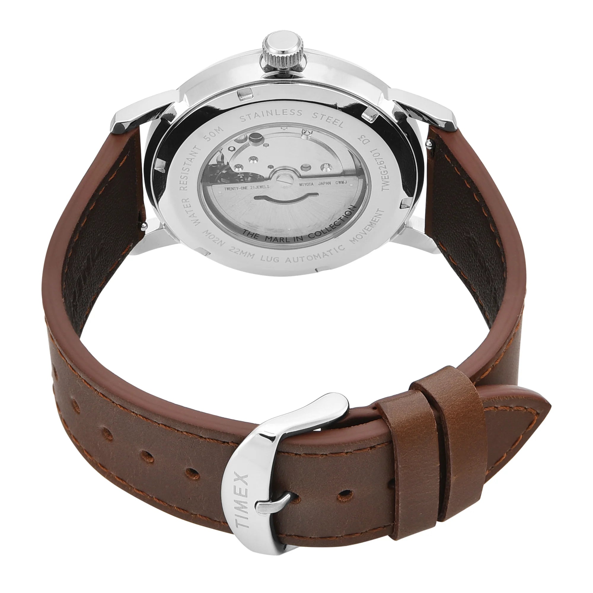 Timex TWEG26701 | Timex Marlin Pink Round Dial Mechanical Automatic Men's Watch.