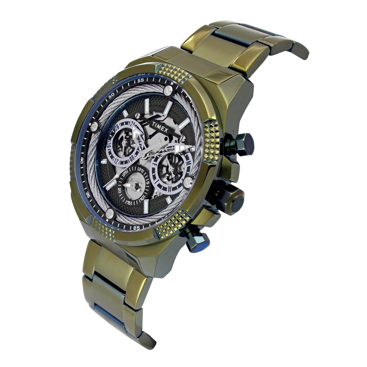 Timex TWEG27701 | TIMEX Round Green Dial Analog Men's Watch.
