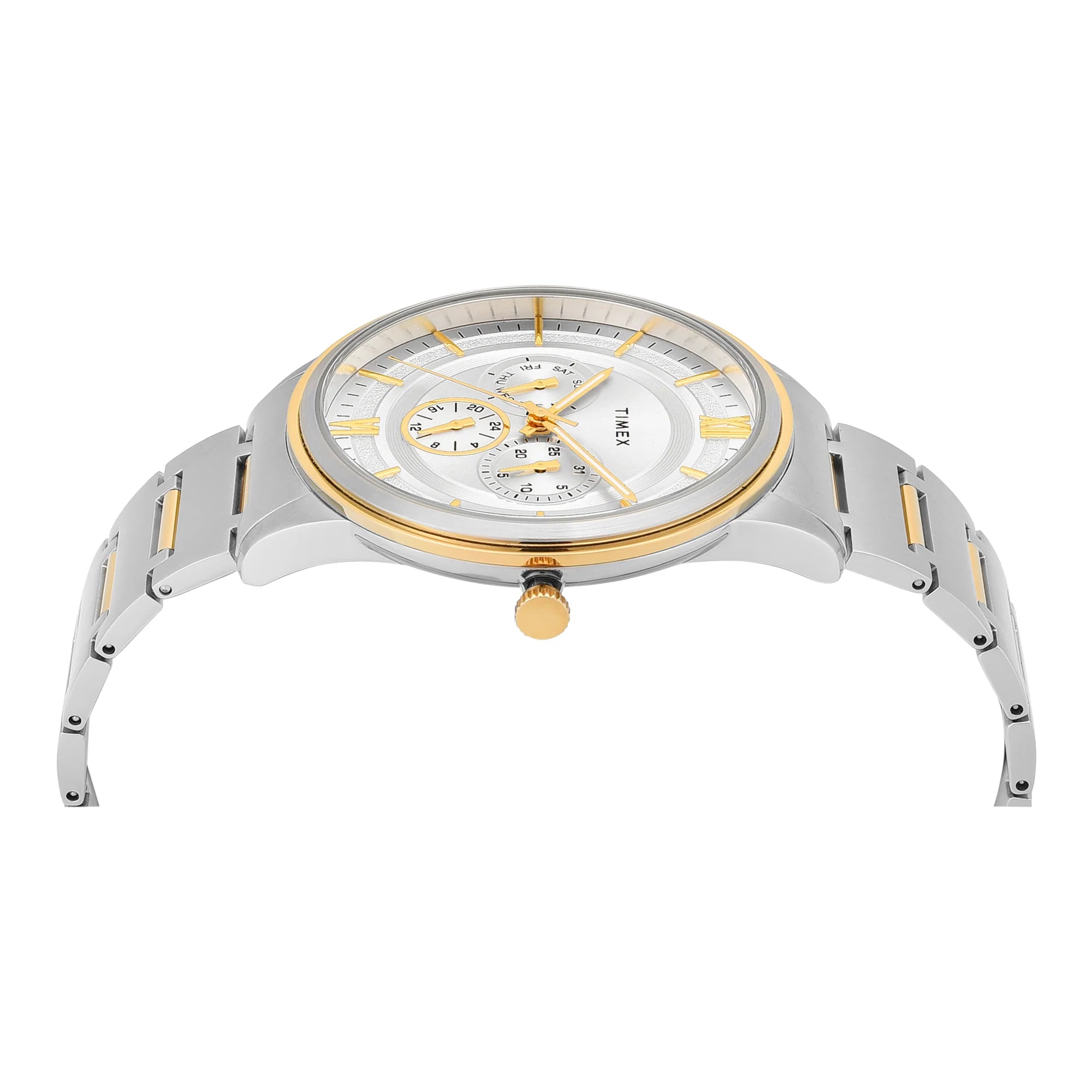 Timex TWEG28001 | TIMEX Round Silver Dial Analog Men's Watch.