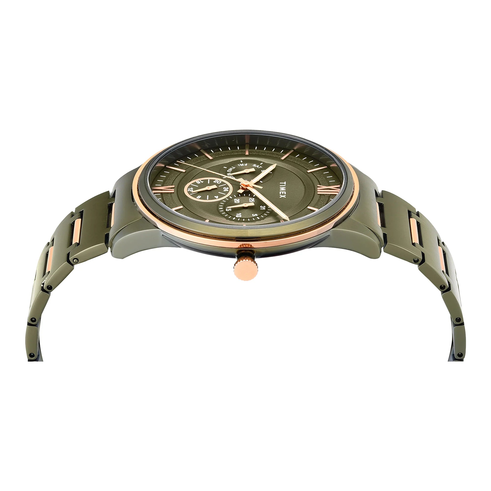 Timex TWEG28002 | TIMEX Round Green Dial Analog Men's Watch.