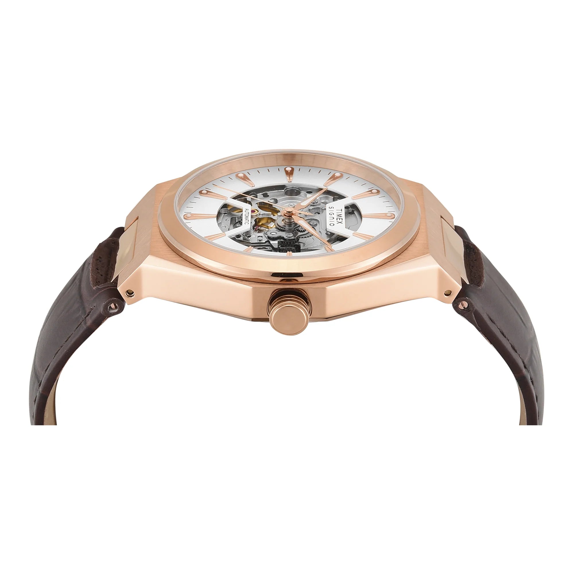 Timex TWEG33900 | Timex Signio Round 43mm Silver Dial Automatic Men Watch.