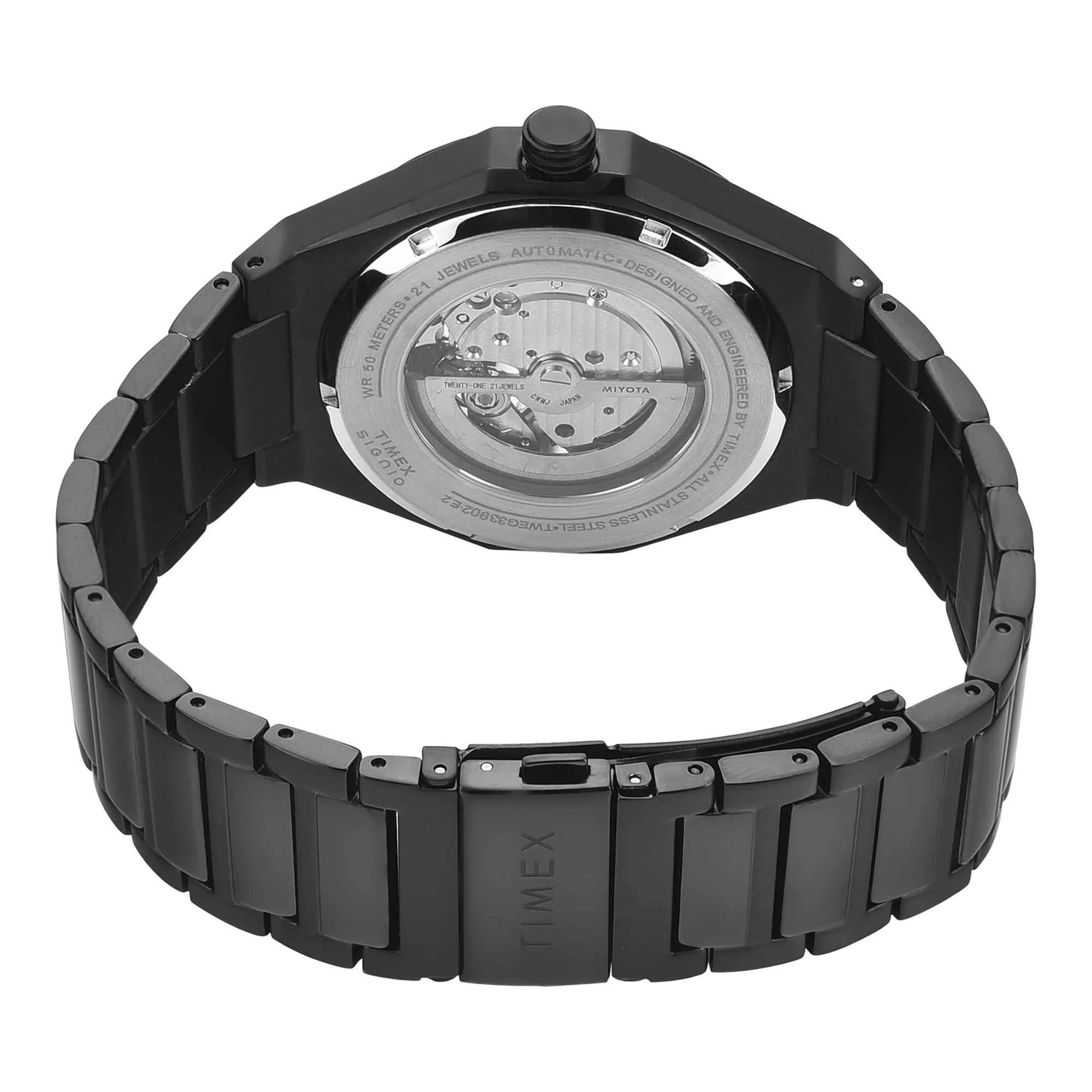 Timex TWEG33902 | Timex Signio Round 43mm Black Dial Automatic Men Watch.