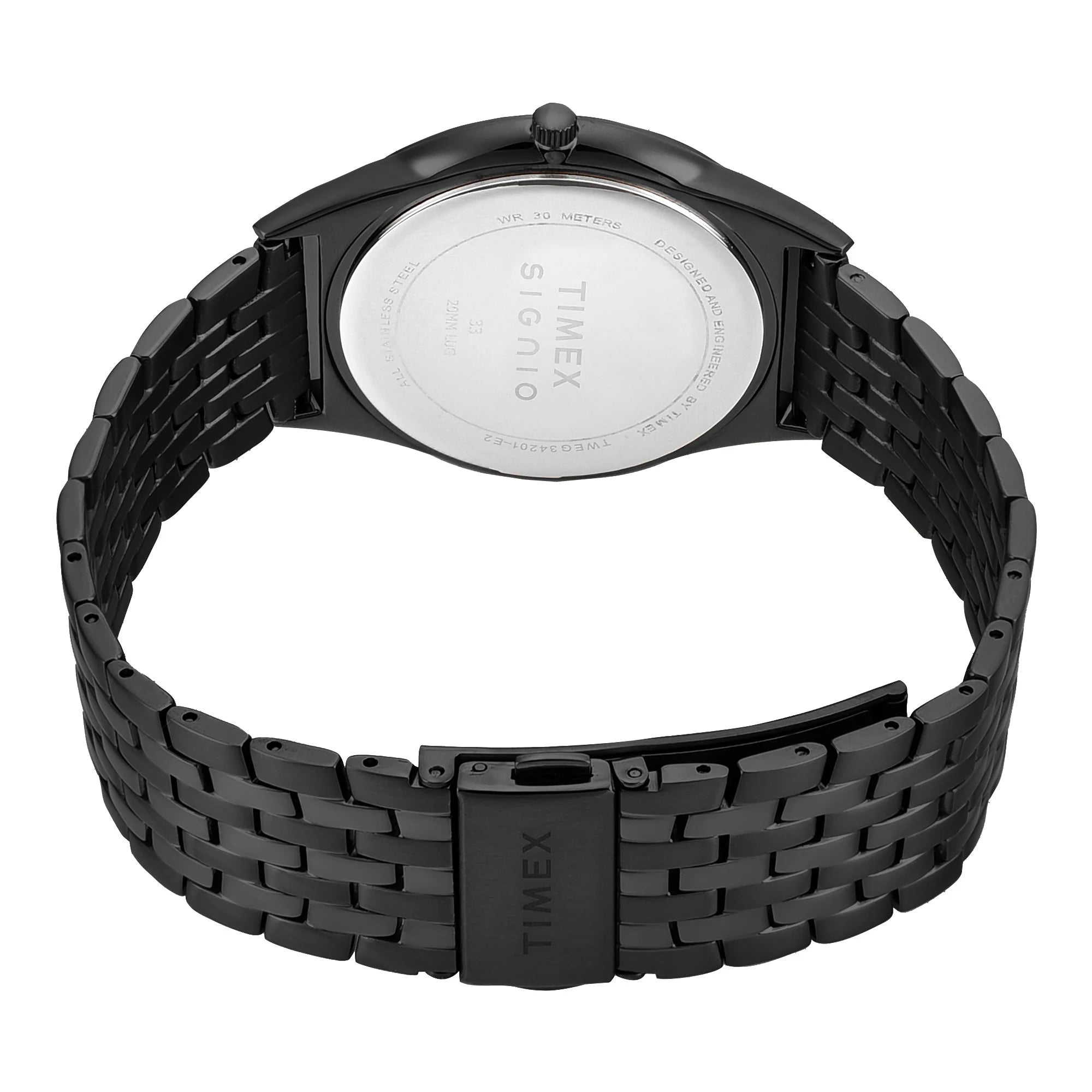 Timex TWEG34201 | Timex Signio Round 40mm Black Dial Analog Men Watch