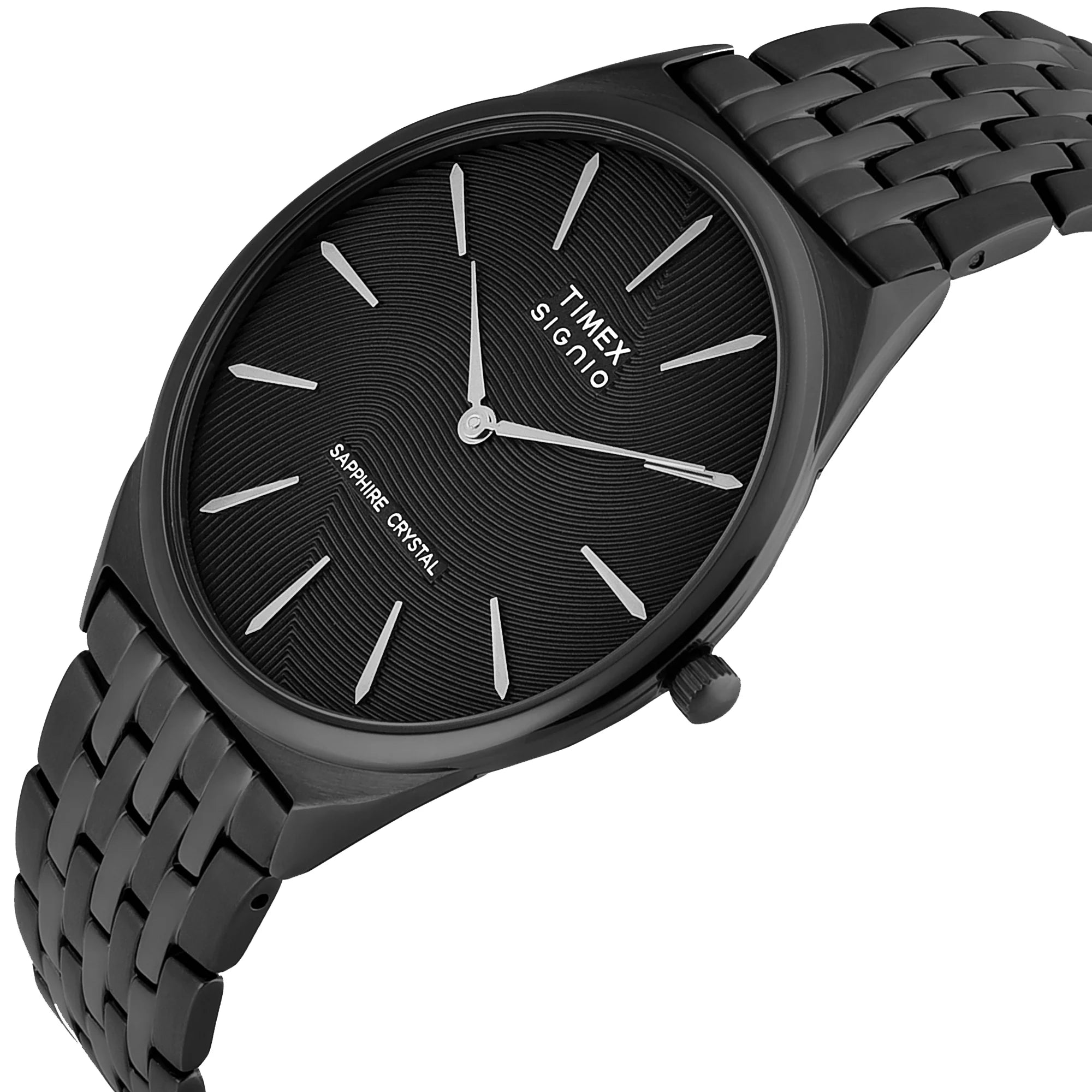 Timex TWEG34201 | Timex Signio Round 40mm Black Dial Analog Men Watch