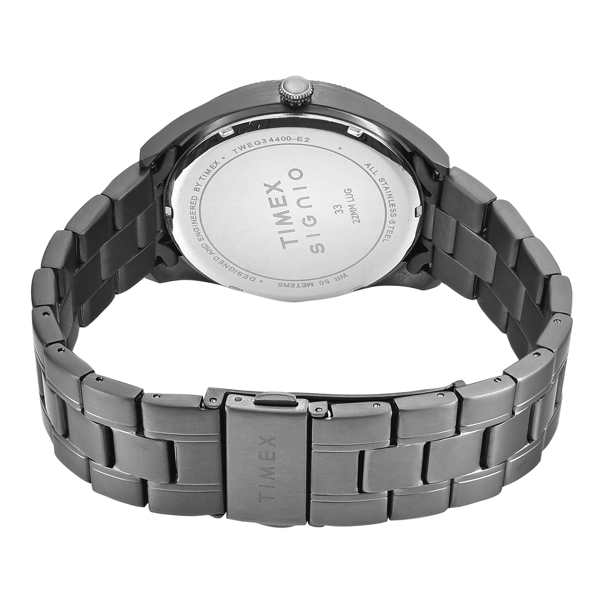 Timex TWEG34400 | Timex Signio Round 43mm Gunmetal Dial Analog Men Watch