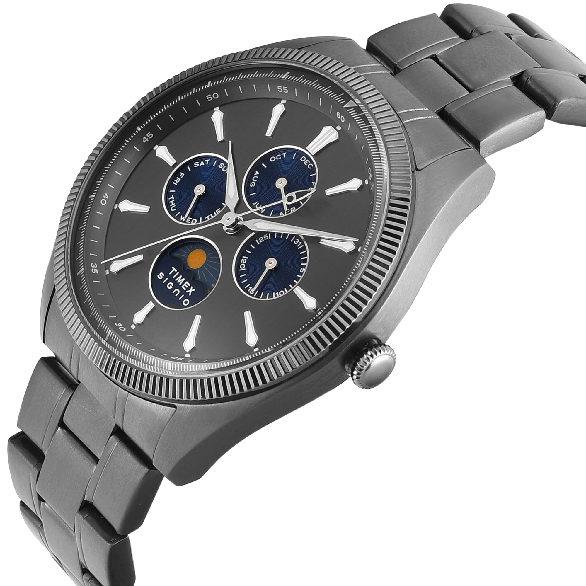 Timex TWEG34400 | Timex Signio Round 43mm Gunmetal Dial Analog Men Watch