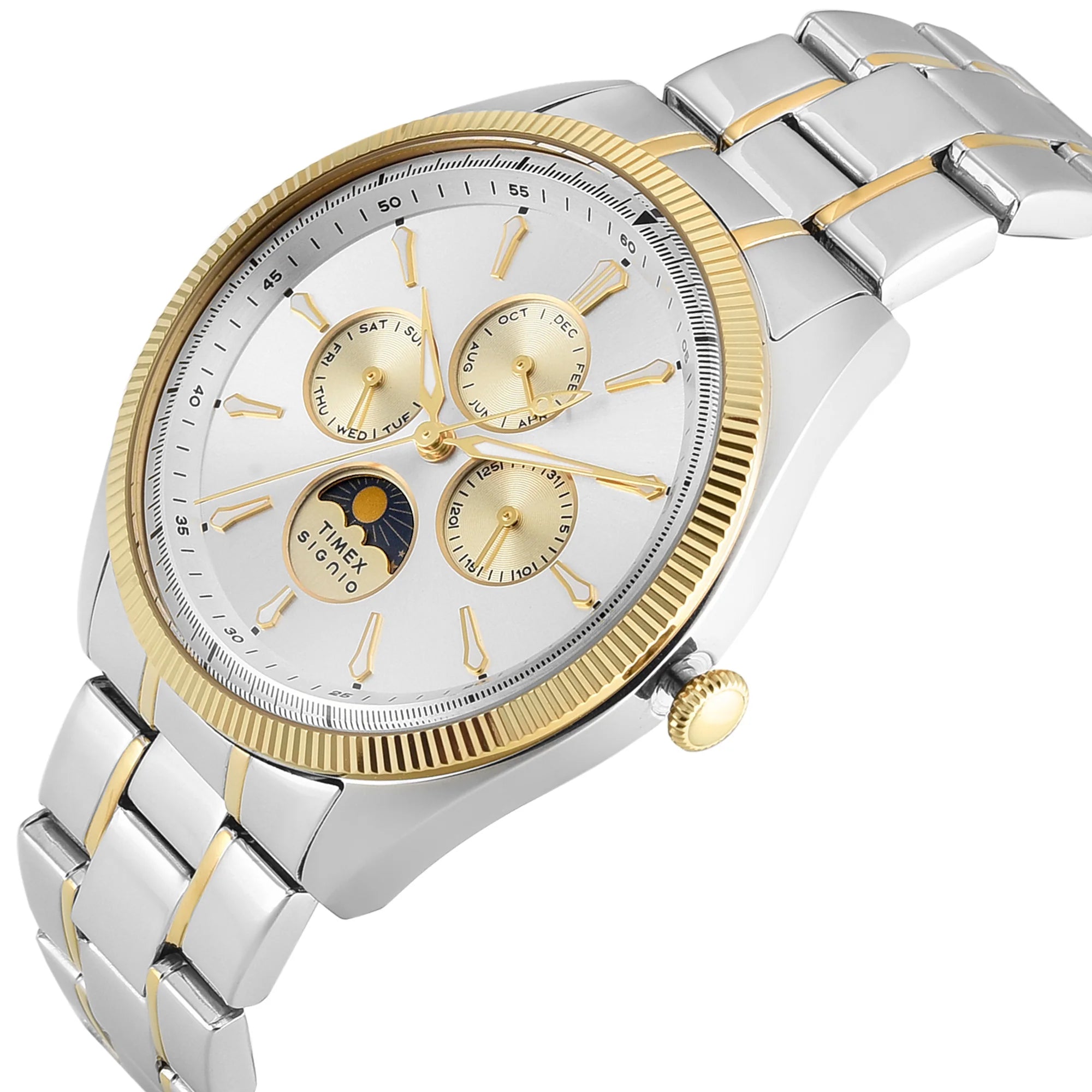 Timex TWEG34401 | Timex Signio Round 43mm Silver Dial Analog Men Watch