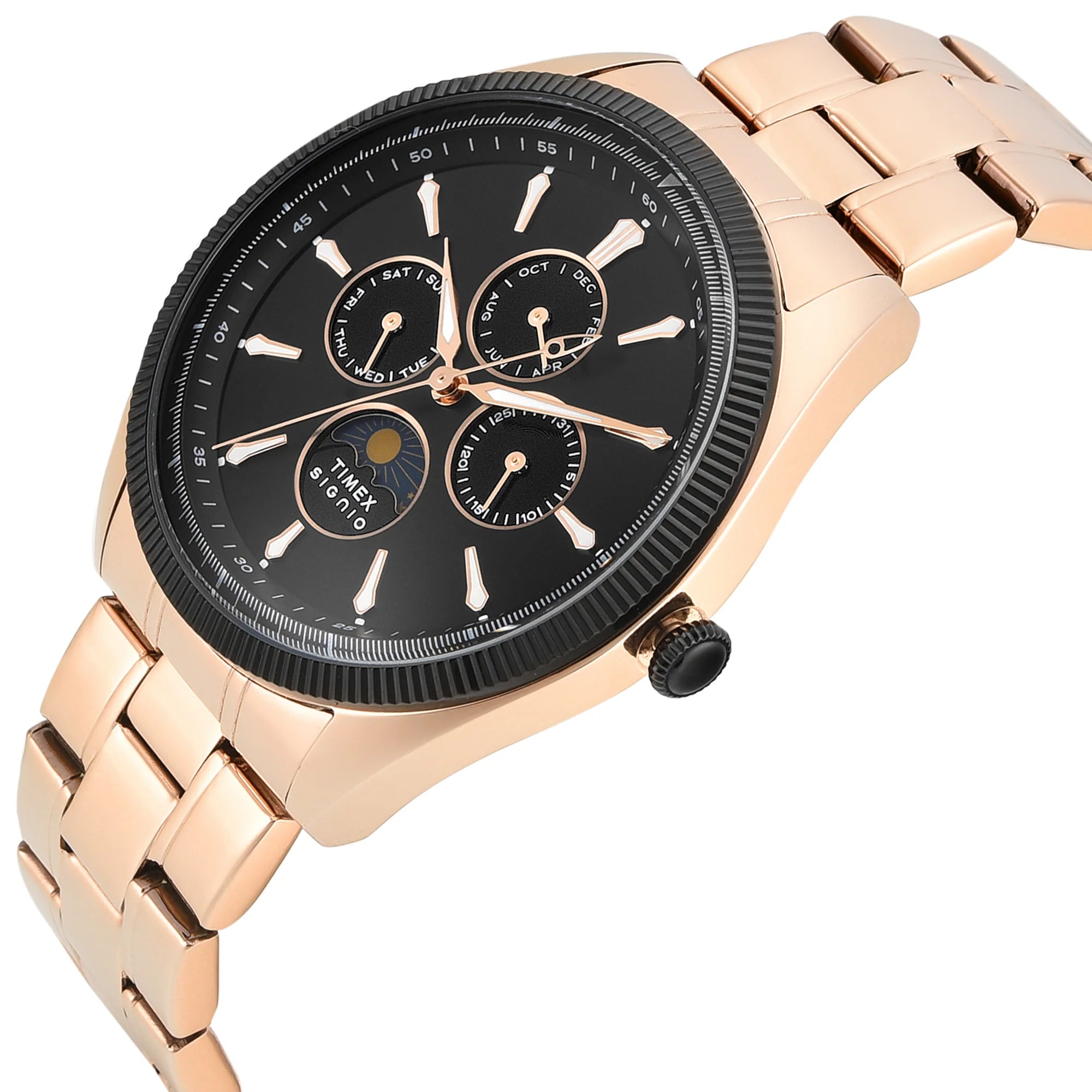 Timex TWEG34402 | Timex Signio Round 43mm Black Dial Analog Men Watch