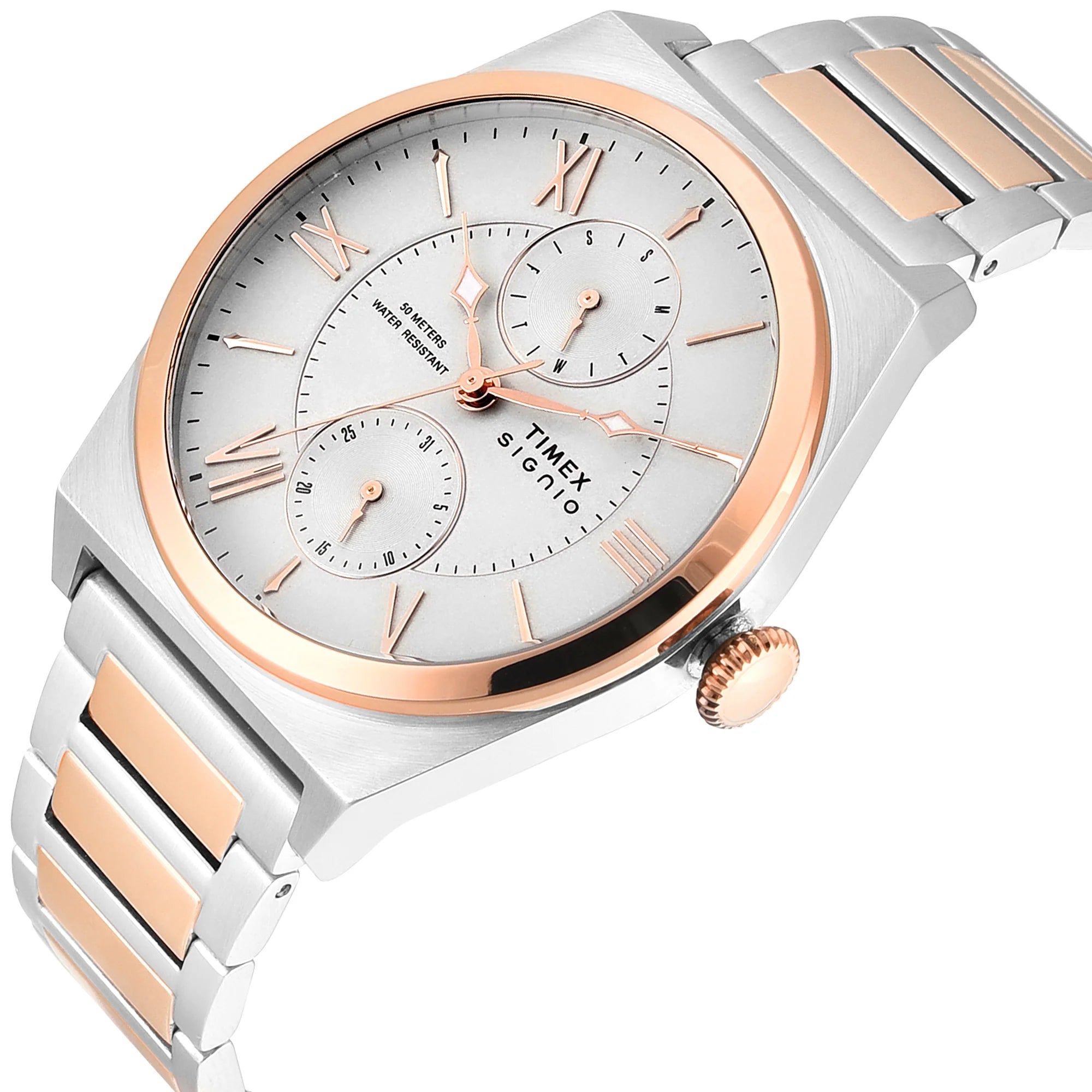 Timex TWEG34500 | Timex Signio Round 42mm Grey Dial Analog Men Watch