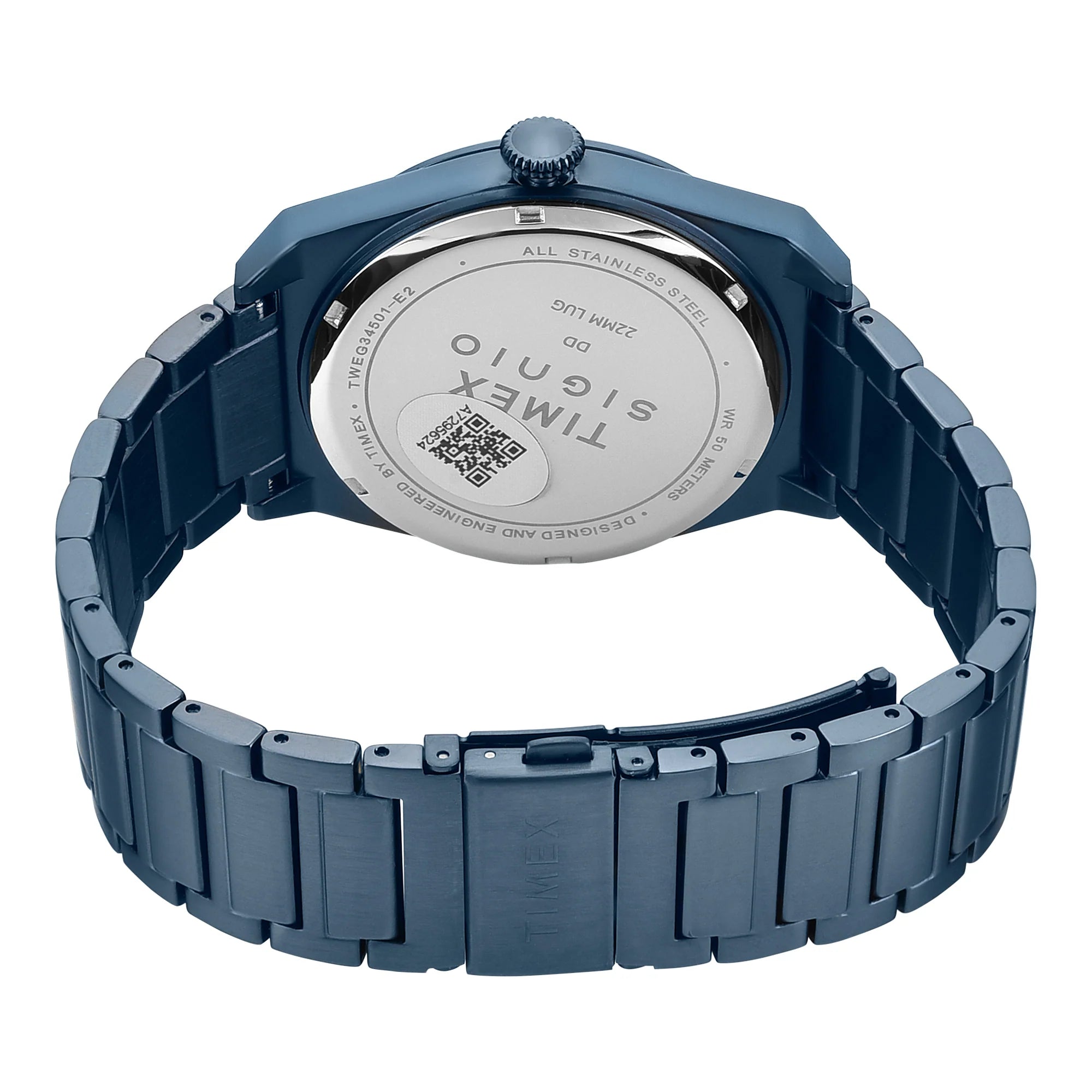 Timex TWEG34501 | Timex Signio Round 42mm Blue Dial Analog Men Watch