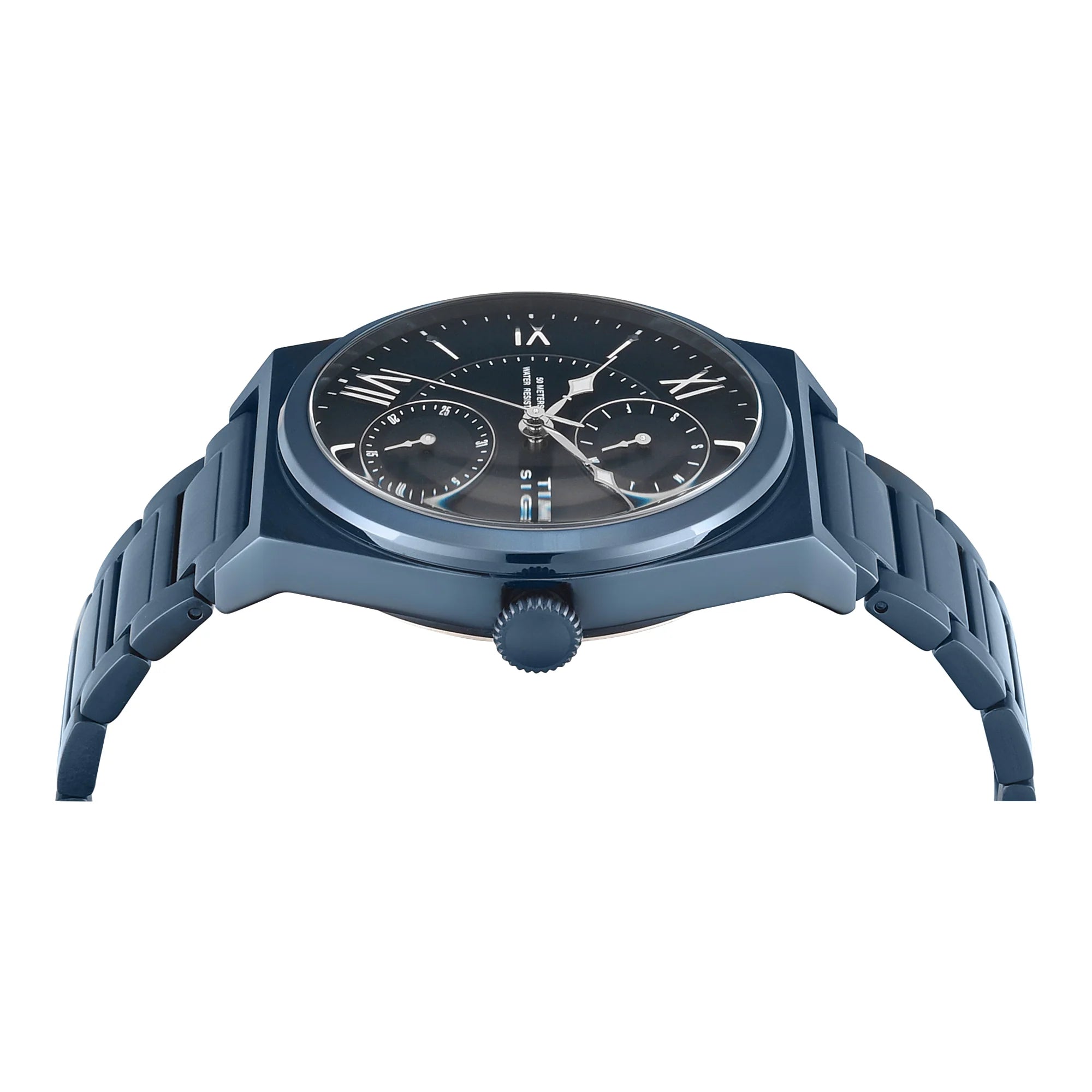 Timex TWEG34501 | Timex Signio Round 42mm Blue Dial Analog Men Watch