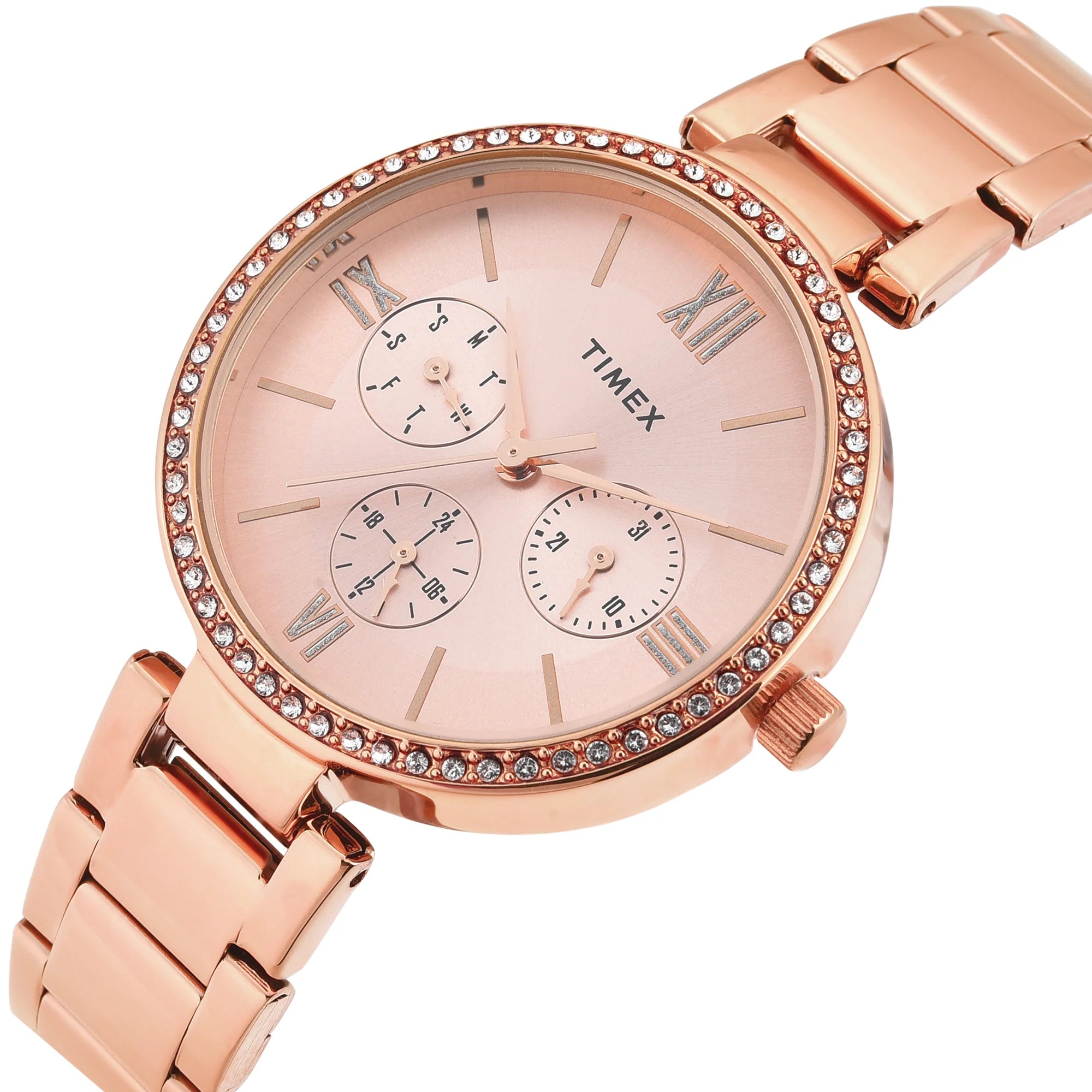 Timex TWEL18707 | TIMEX Women Pink Round Dial Analog Watch