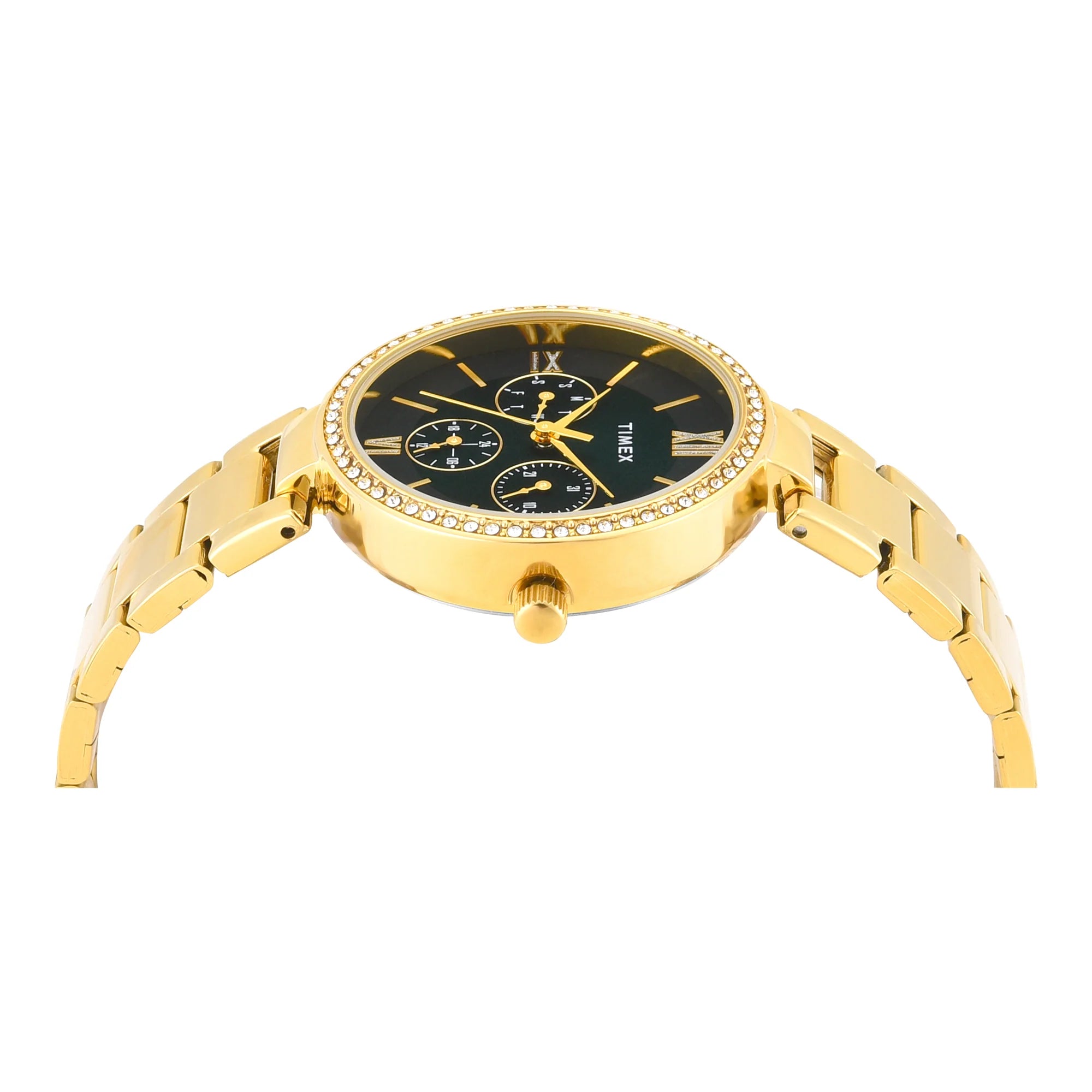 Timex TWEL18708 | TIMEX Women Green Round Dial Analog Watch