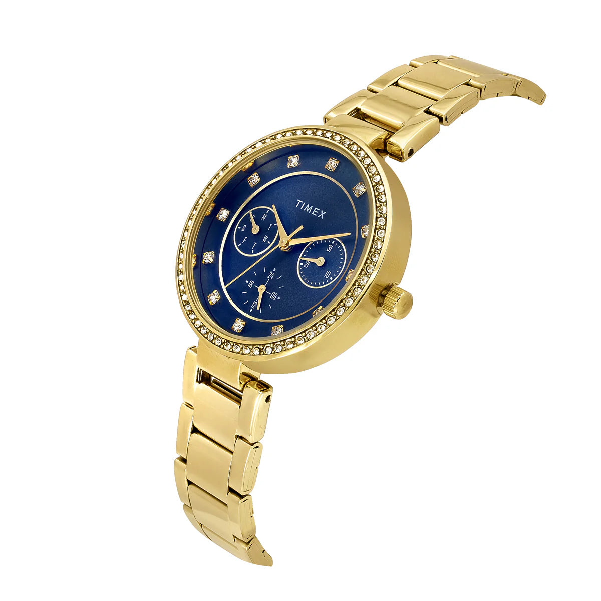 Timex TWEL18709 | TIMEX Blue Round Dial Analog Women's Watch