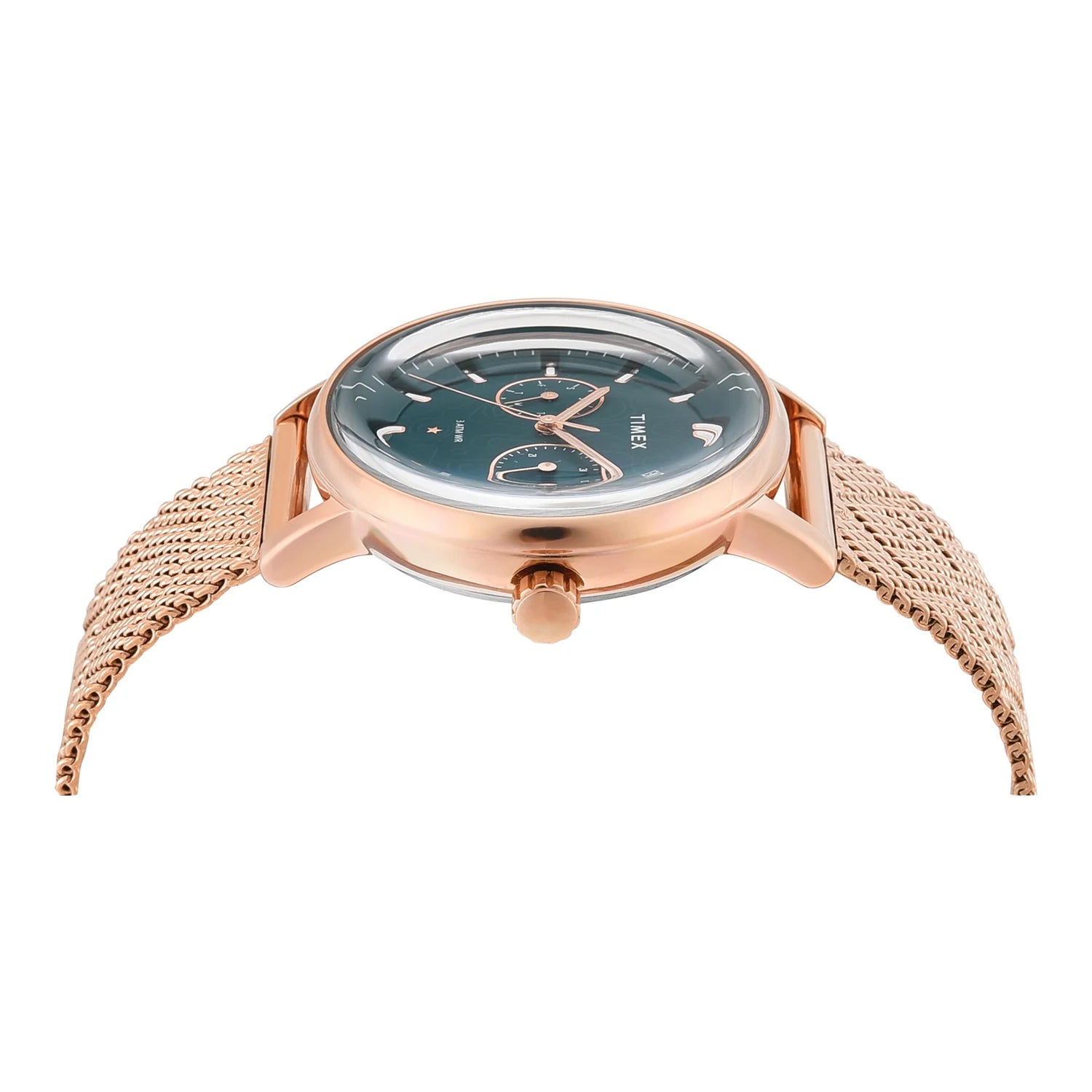 Timex TWEL20302 | TIMEX Green Round Dial Analog Women's Watch