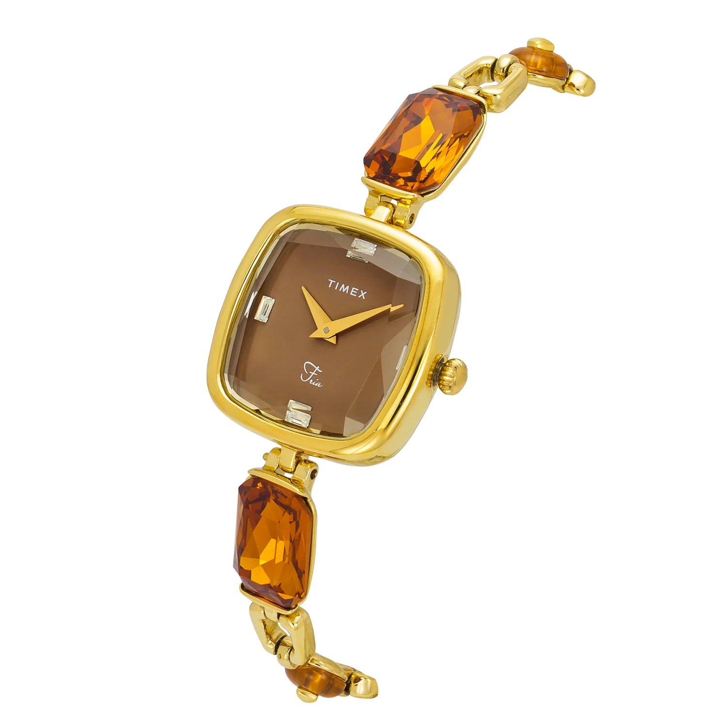 Timex TWEL21200 | TIMEX Fria Brown Square Dial Analog Women's Watch