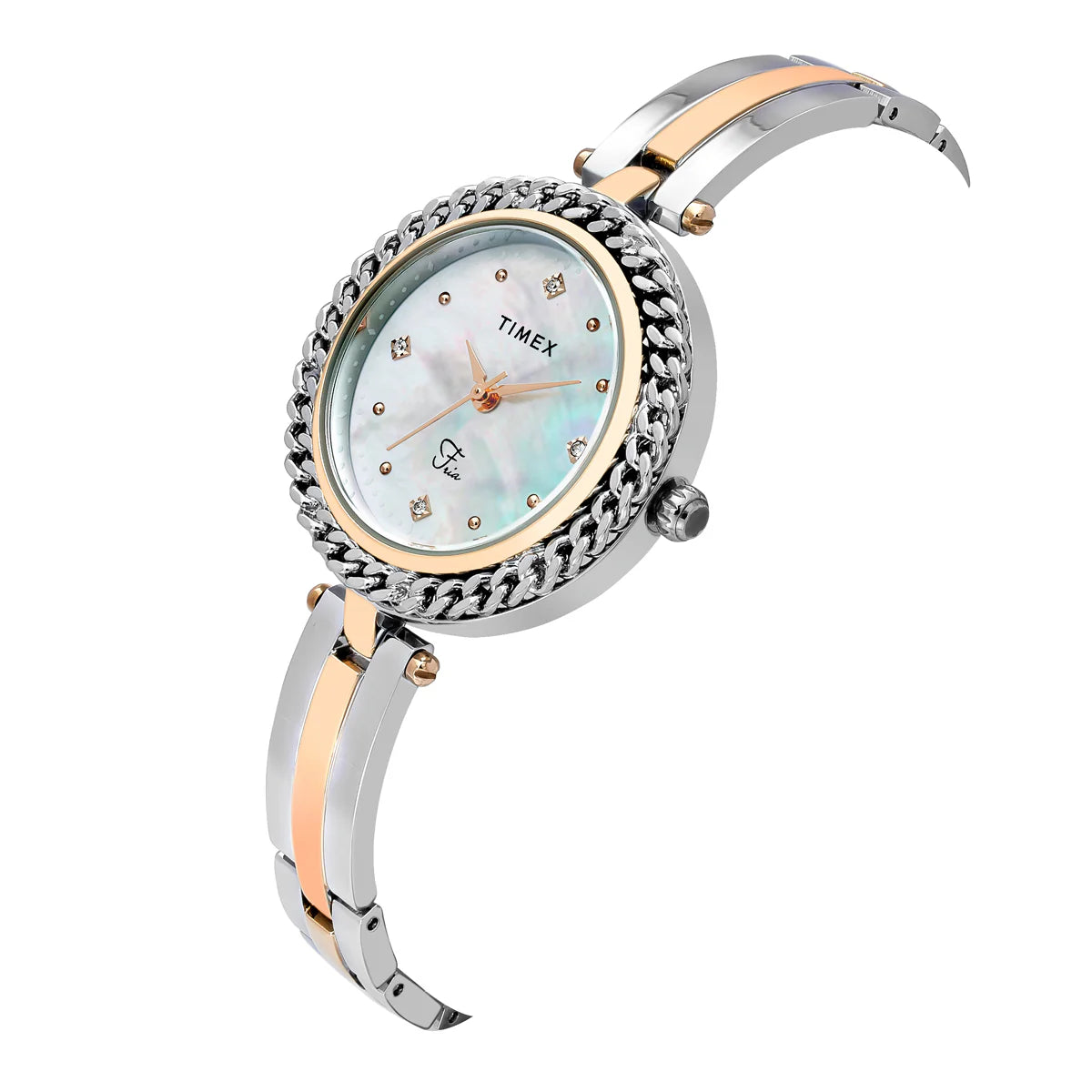 Timex TWEL24102 | TIMEX Fria White Round Dial Analog Women's Watch