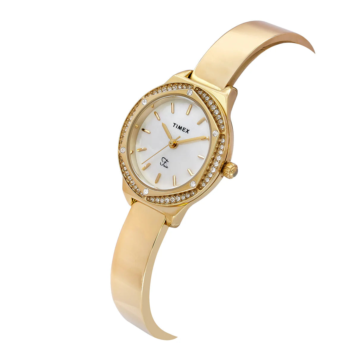 Timex TWEL24202 | TIMEX Fria White Round Dial Analog Women's Watch