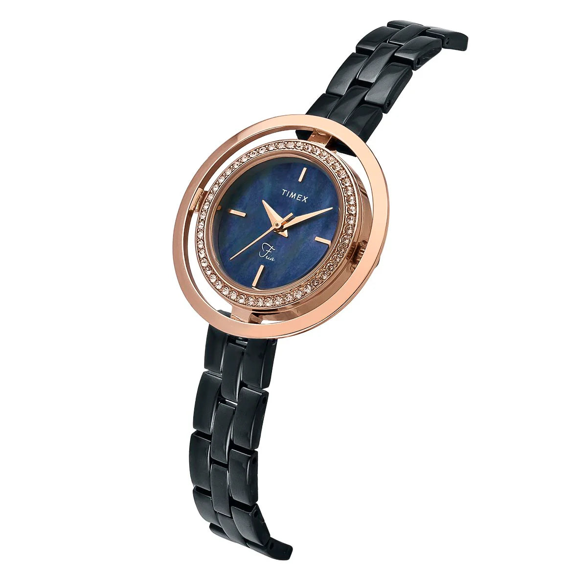 Timex TWEL24303 | TIMEX Fria Black Round Dial Analog Women's Watch