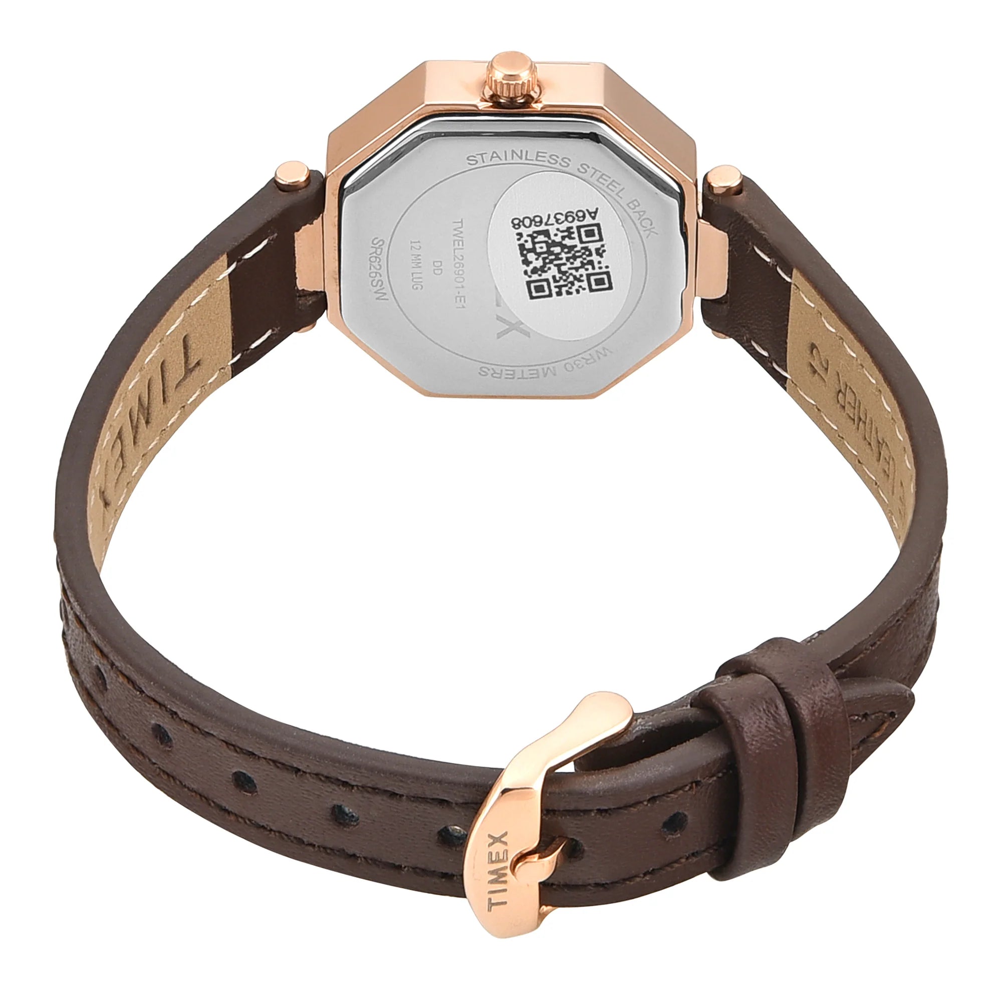 Timex TWEL26901 | Timex Trendline Octagonal 26mm Brown Dial Analog Women Watch