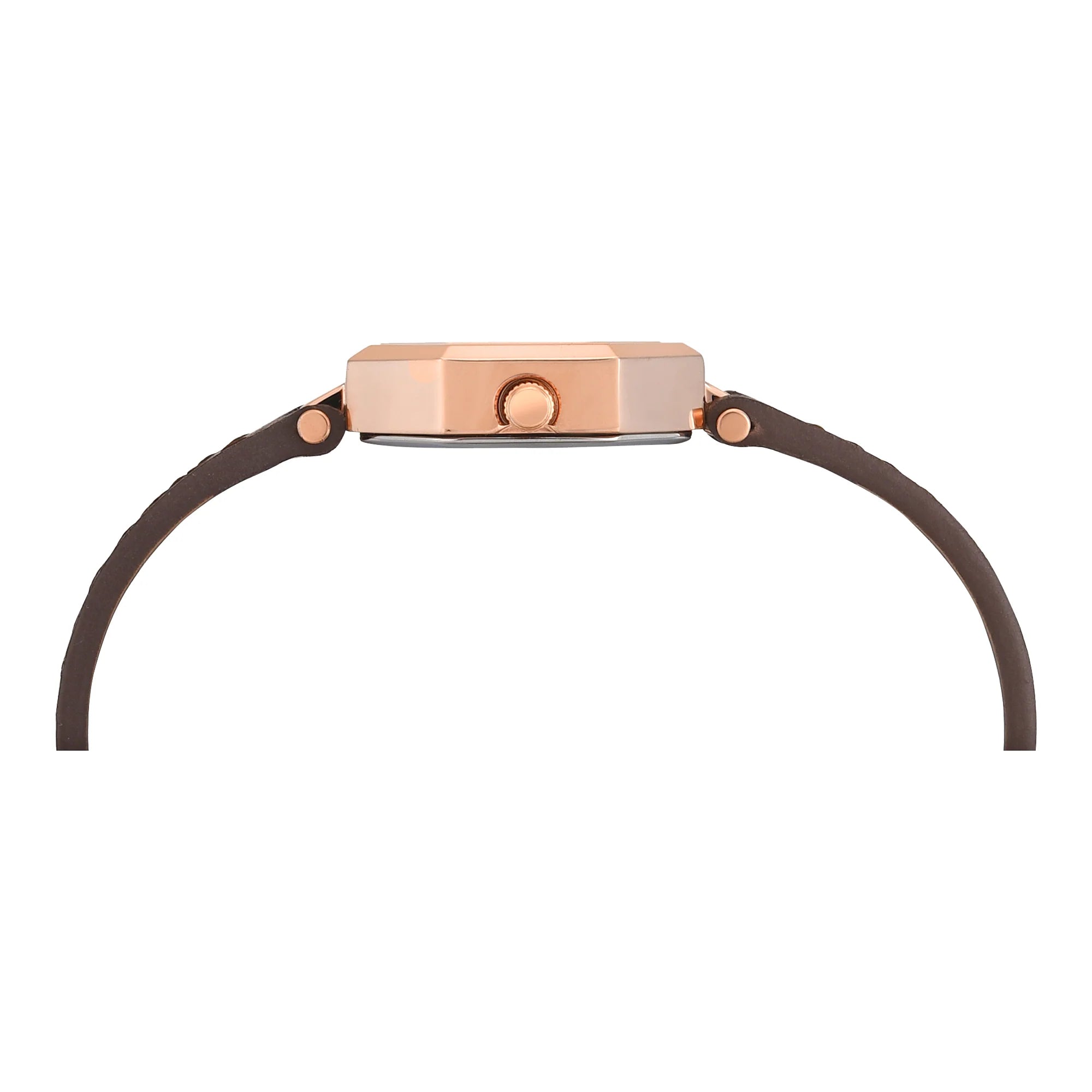 Timex TWEL26901 | Timex Trendline Octagonal 26mm Brown Dial Analog Women Watch