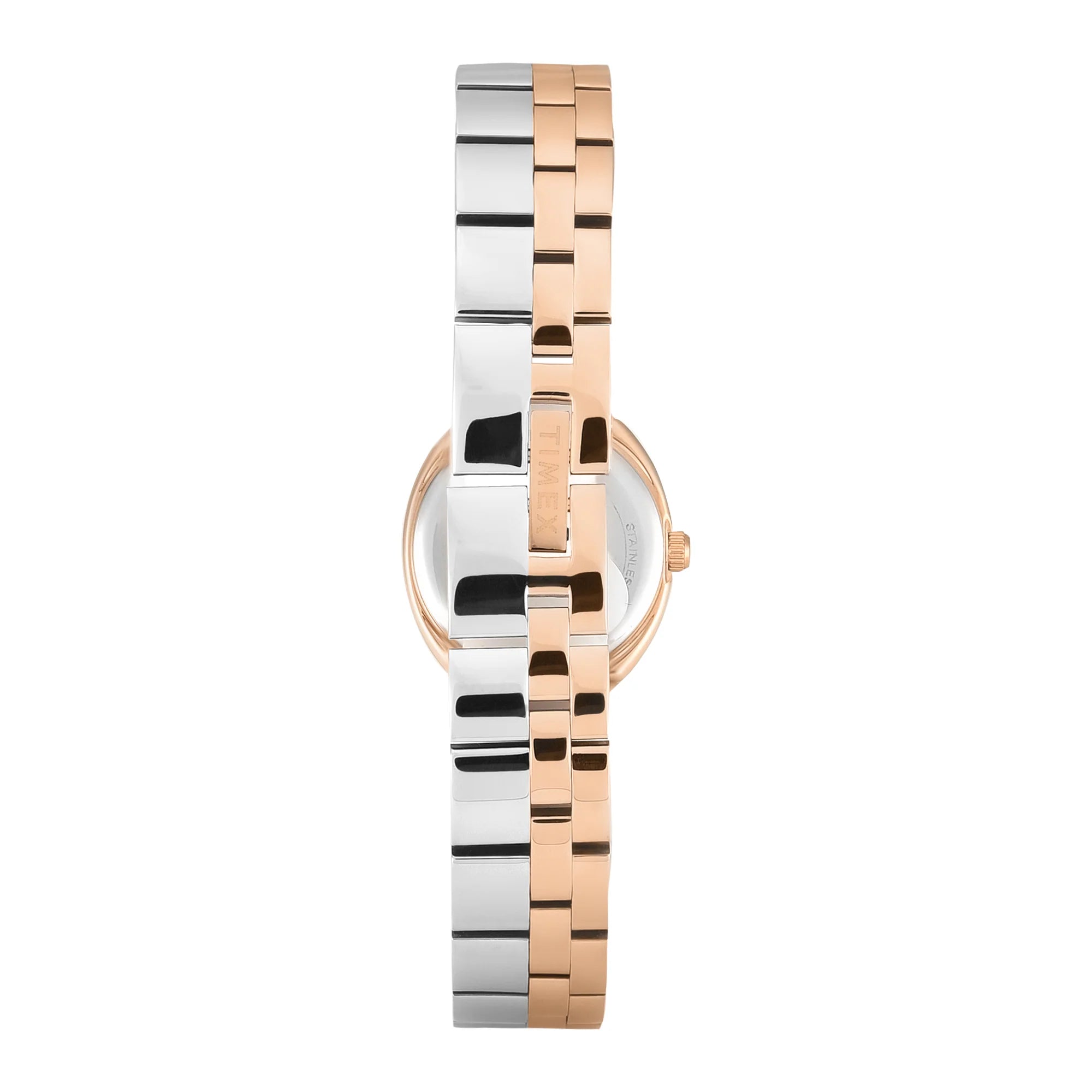 Timex TWEL27101 | Timex Trendline Oval 23mm Silver Dial Analog Women Watch