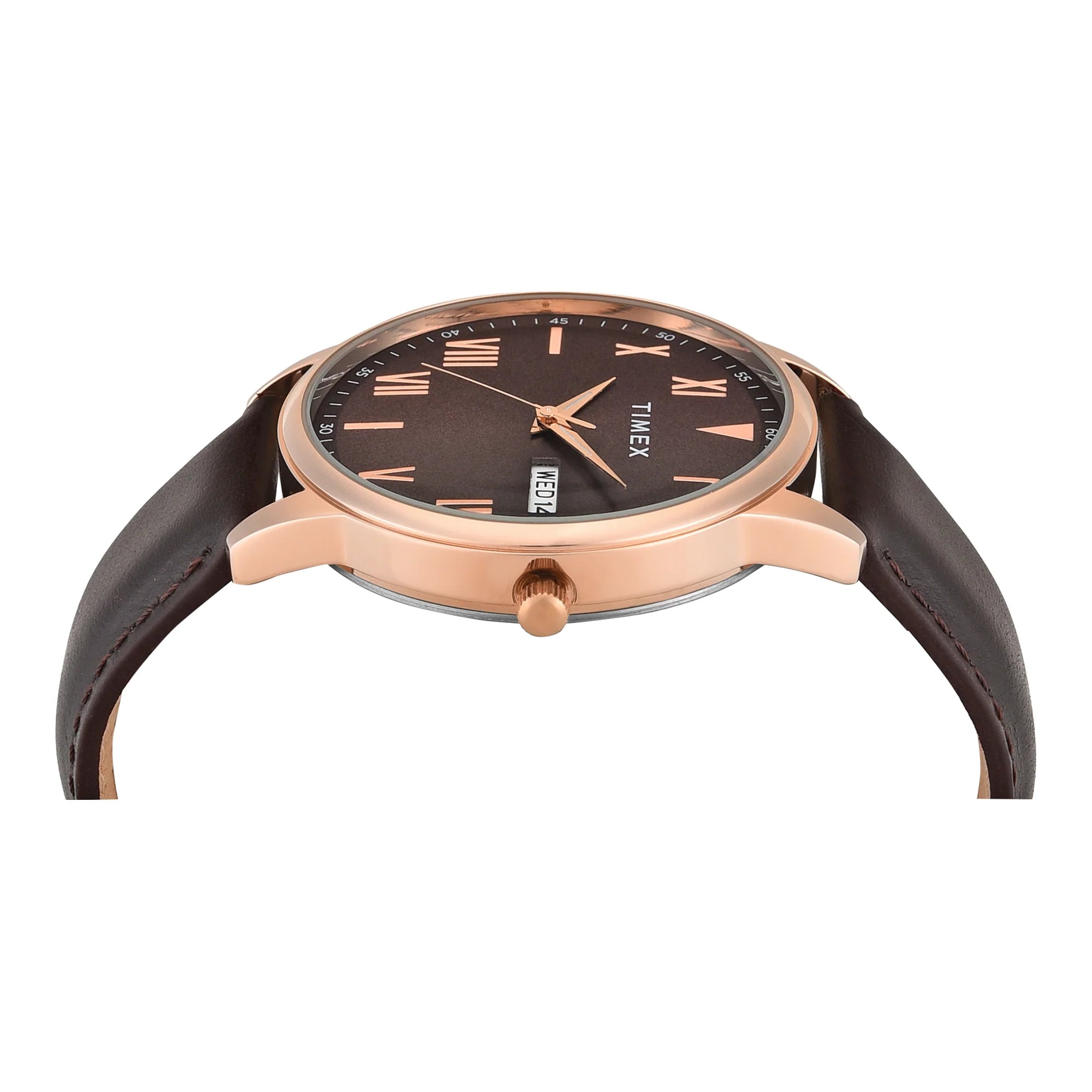 Timex TWTG12114 | Timex Trendline Round 43mm Brown Dial Analog Men Watch