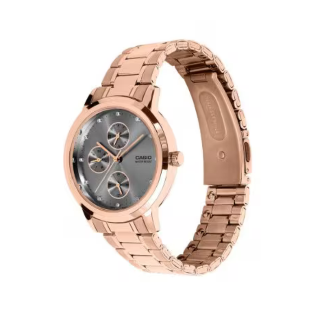 Casio A2497 | Women Quartz Grey Dial Analog Stainless Steel Watch LTP-SN6KR-8A