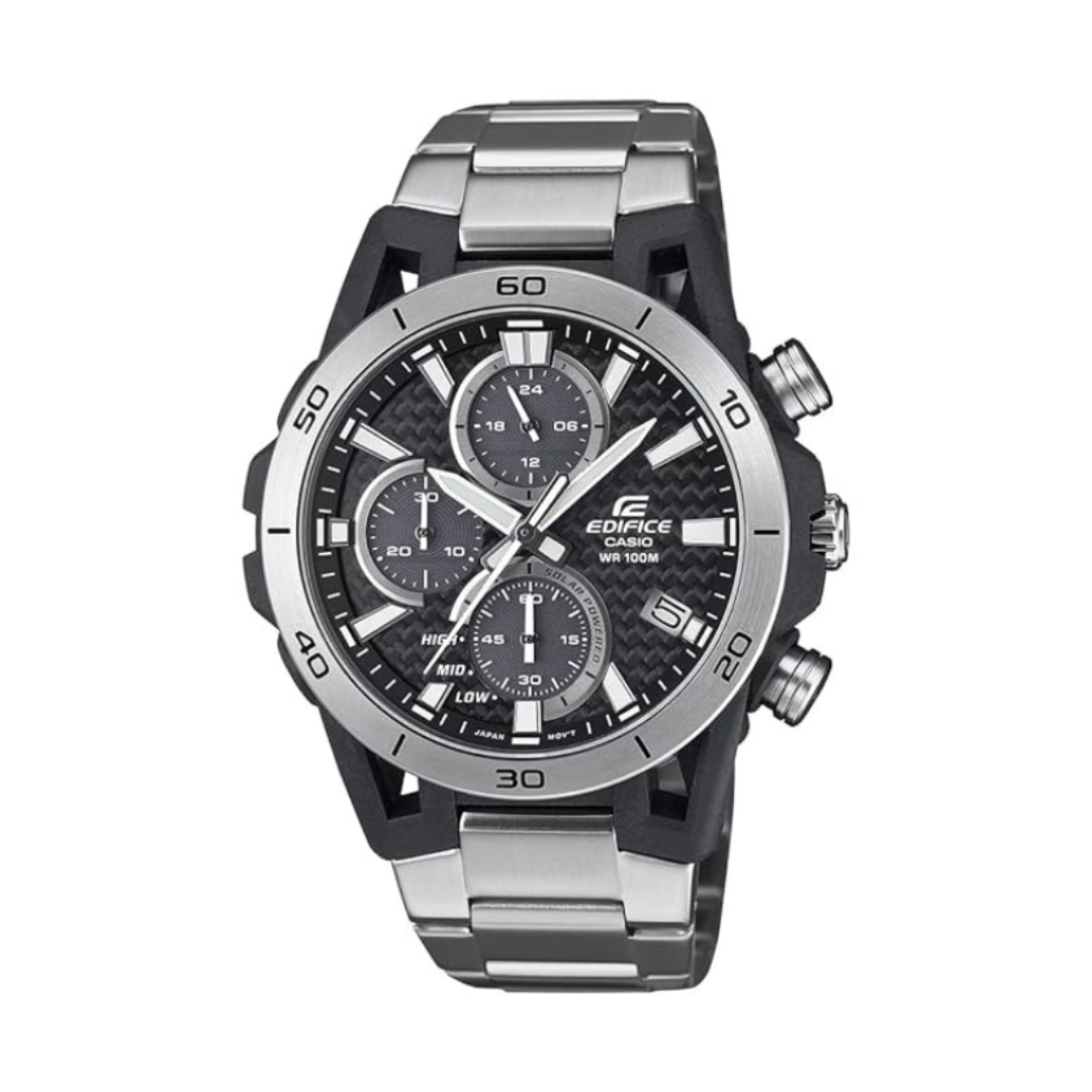 Casio EQS-960D-1AVUDF ED628 | Edifice Men Quartz Silver Dial Chronograph Stainless Steel Watch