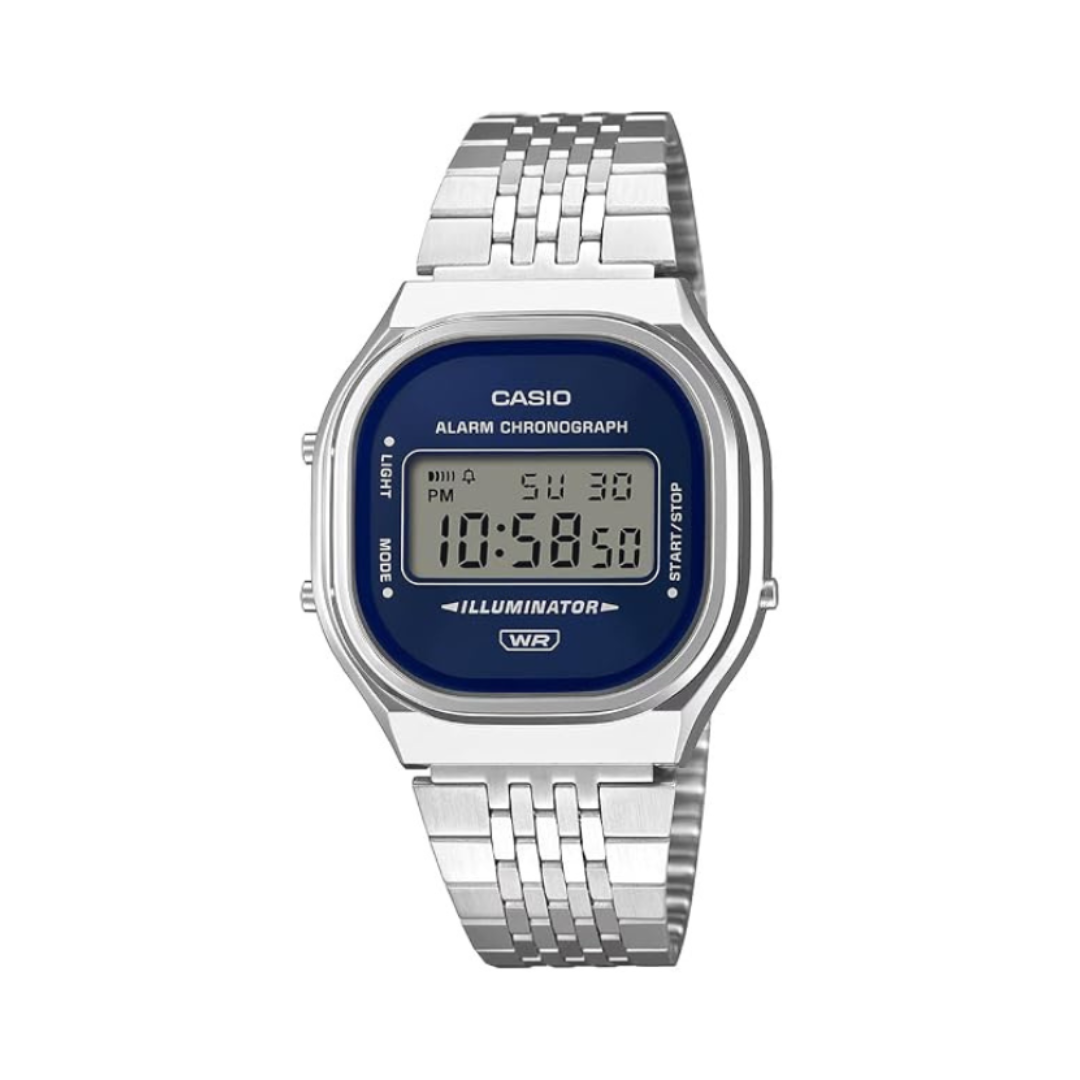Casio A140WE-2ADF D434 | Vintage Unisex Quartz Blue Dial Digital Stainless Steel Watch