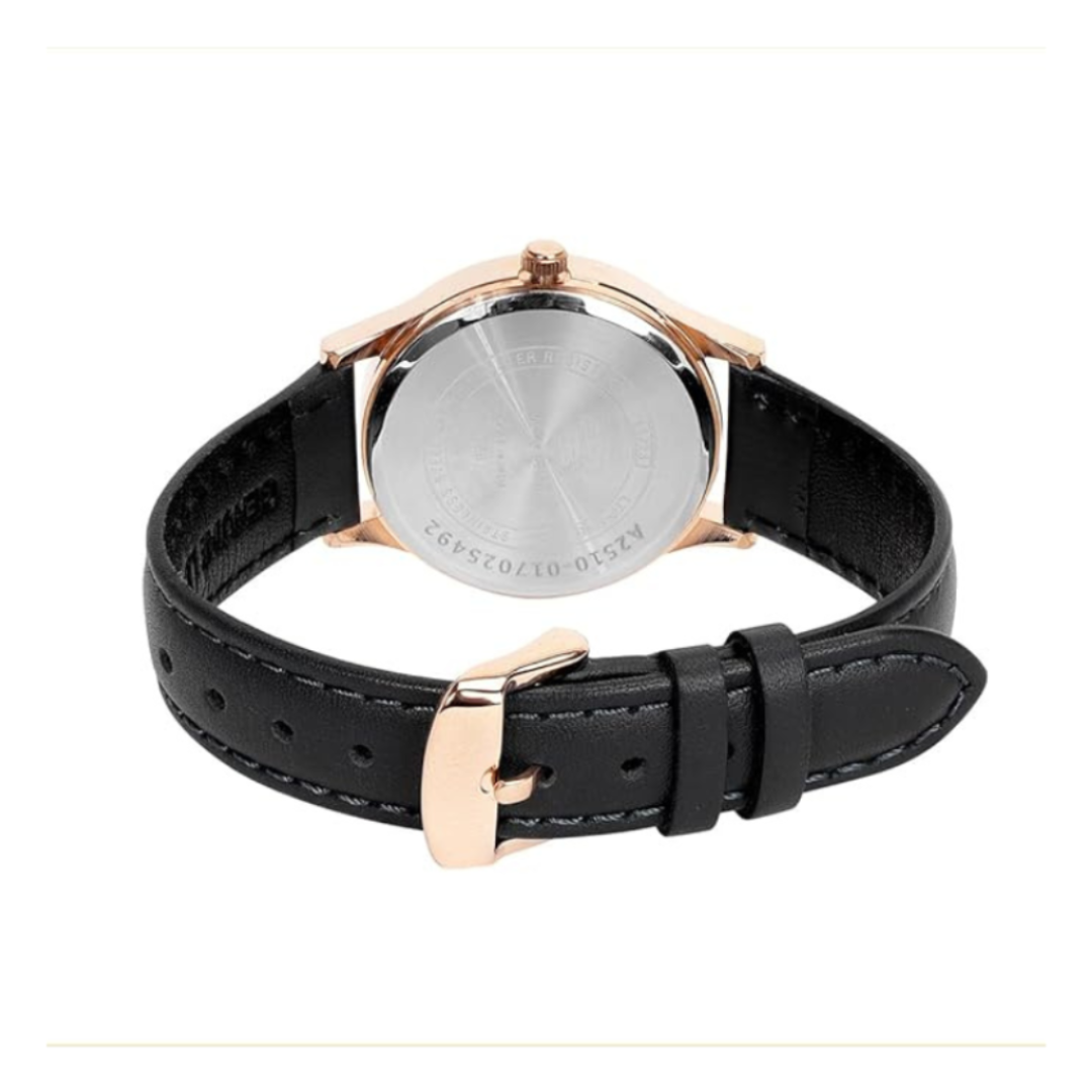 Casio LTP-SN8YRL-1B A2510 | Women Quartz Black Dial Analog Leather Watch