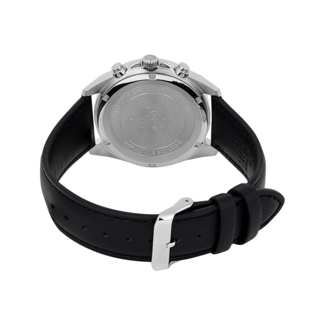 Casio EFV-650L-7AVUDF ED661 | Edifice Men Quartz Silver Dial Chronograph Leather Watch