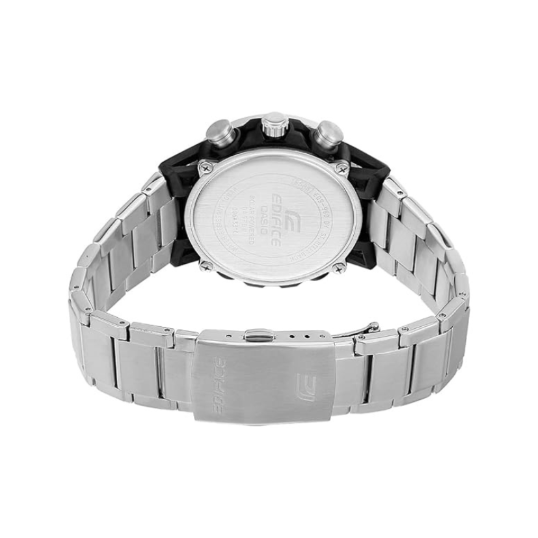 Casio EQS-960D-1AVUDF ED628 | Edifice Men Quartz Silver Dial Chronograph Stainless Steel Watch