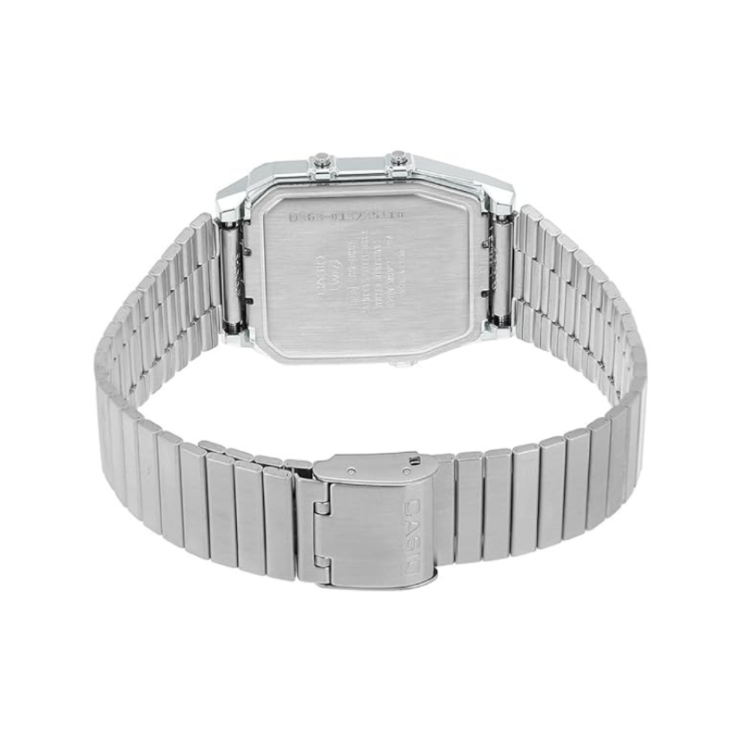 Casio AQ-800E-3ADF D362 | Vintage Unisex Quartz Green Dial Analog-Digital Stainless Steel Watch