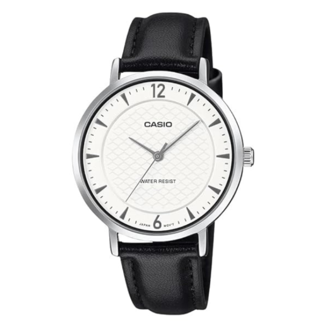 Casio LTP-VT04L-7A2DF A2433 | Enticer Women Quartz White Dial Analog Leather Watch