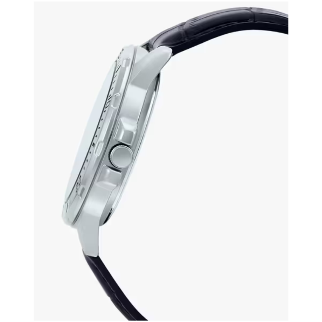 Casio MTP-VD01L-1EVUDF A1371 | Enticer Men Quartz Black Dial Analog Leather Watch.