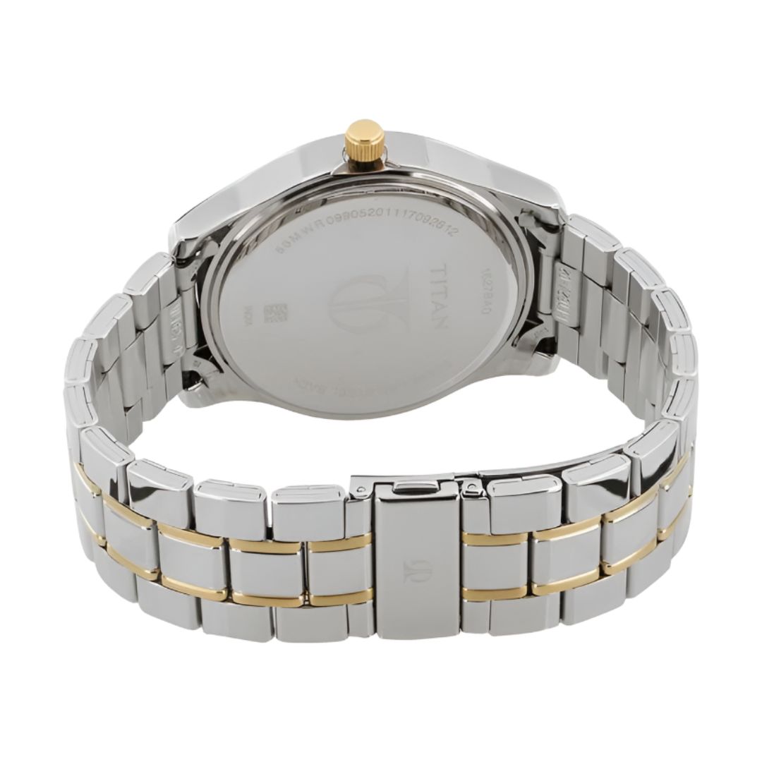 Titan 1627BM03 | Titan Regalia Baron Silver Dial Analog with Date Stainless Steel Strap Watch for Men