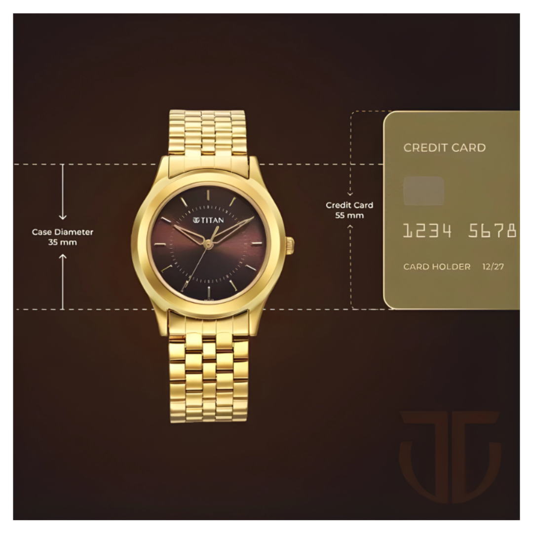 Titan 1648YM06 | Titan Karishma Zing Quartz Analog Brown Dial Stainless Steel Strap Watch for Men