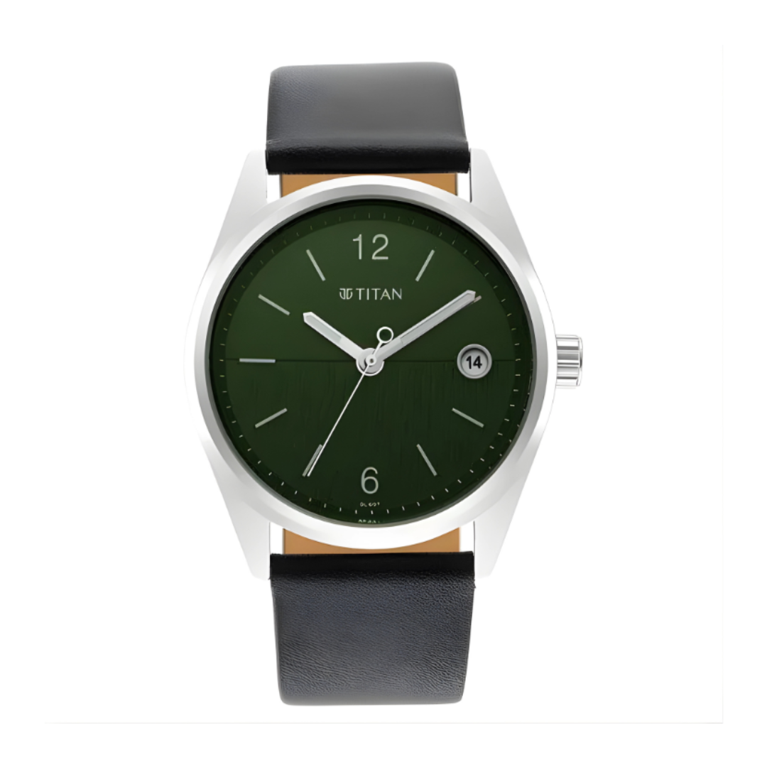 Titan 1729SL07 | Neo Green Dial Analog with Date Watch for Men