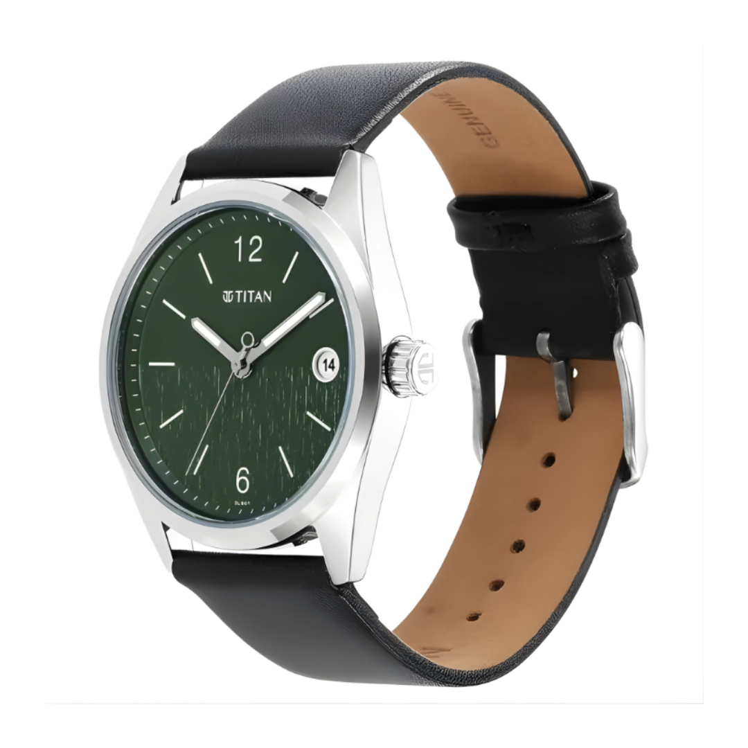 Titan 1729SL07 | Neo Green Dial Analog with Date Watch for Men
