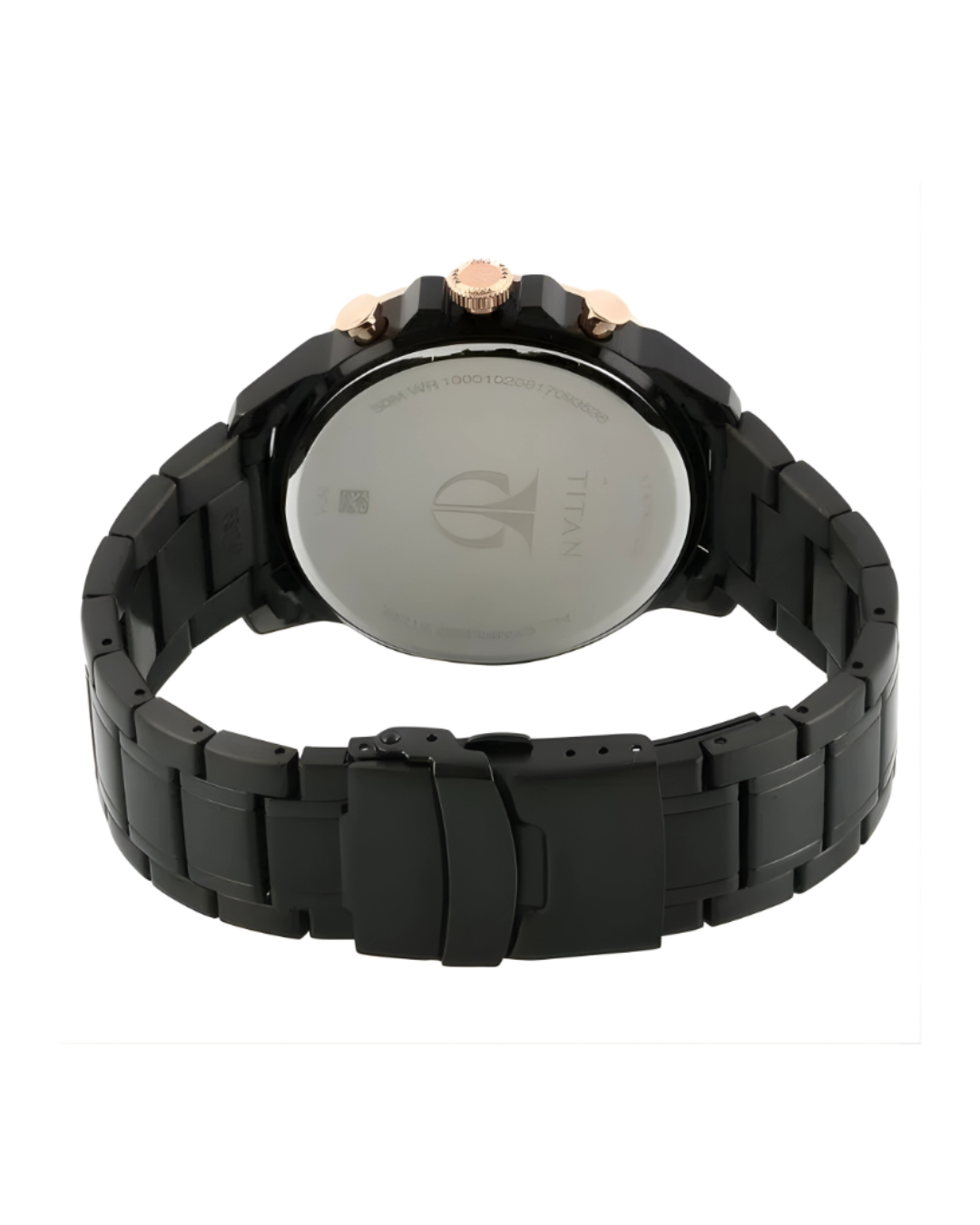 Titan 1747KM02 | Titan Quartz Multifunction Anthracite Dial Stainless Steel Strap Watch for Men