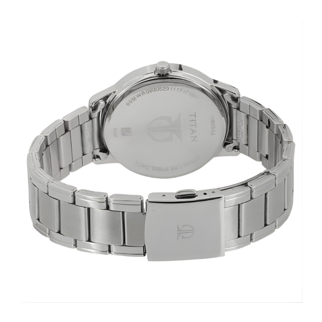Titan 1769SM01 | Titan Workwear Blue Dial Quartz Multifunction Stainless Steel Strap watch for Men
