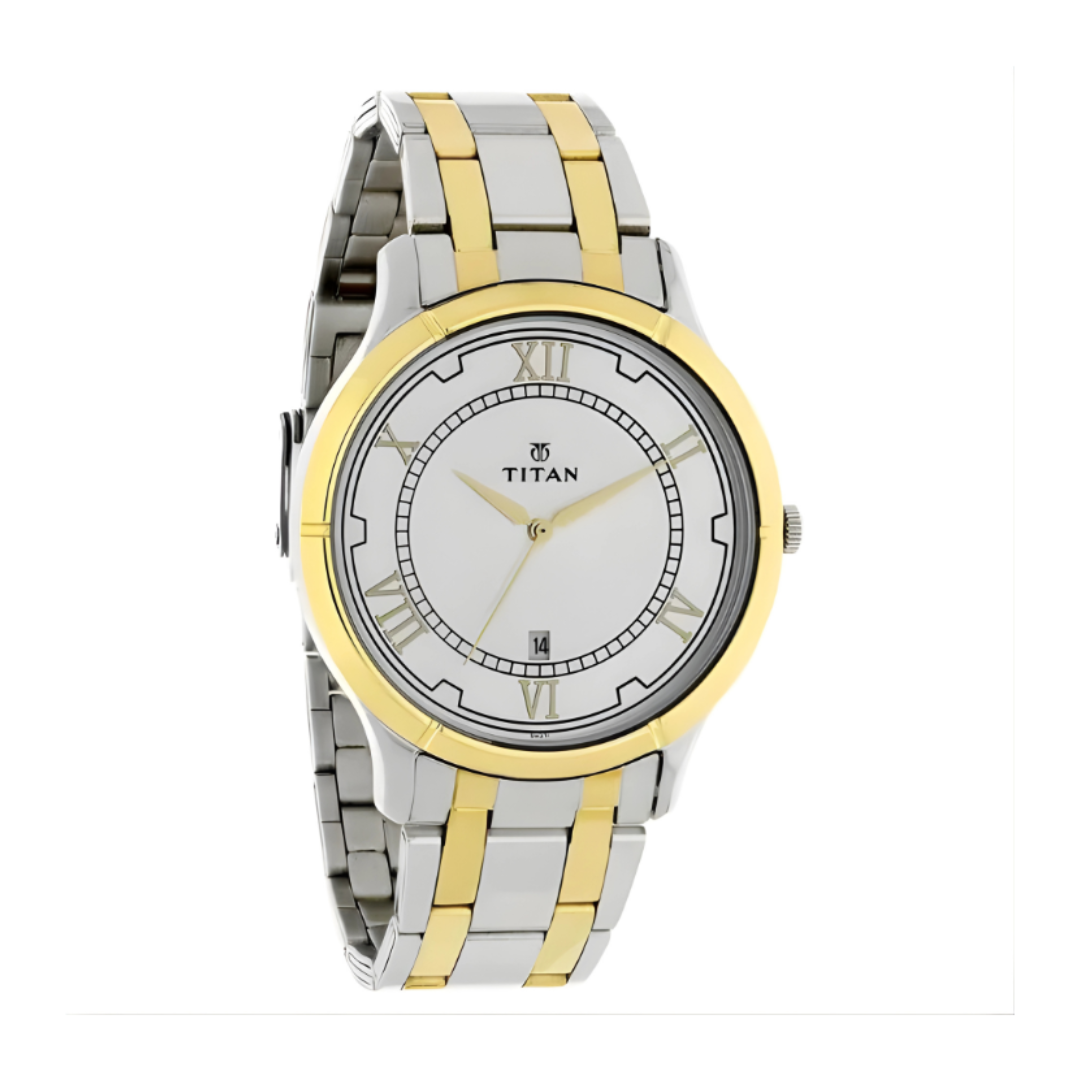 Titan 1775BM01 | Titan Analog with Date Dial Stainless Steel Strap watch for Men