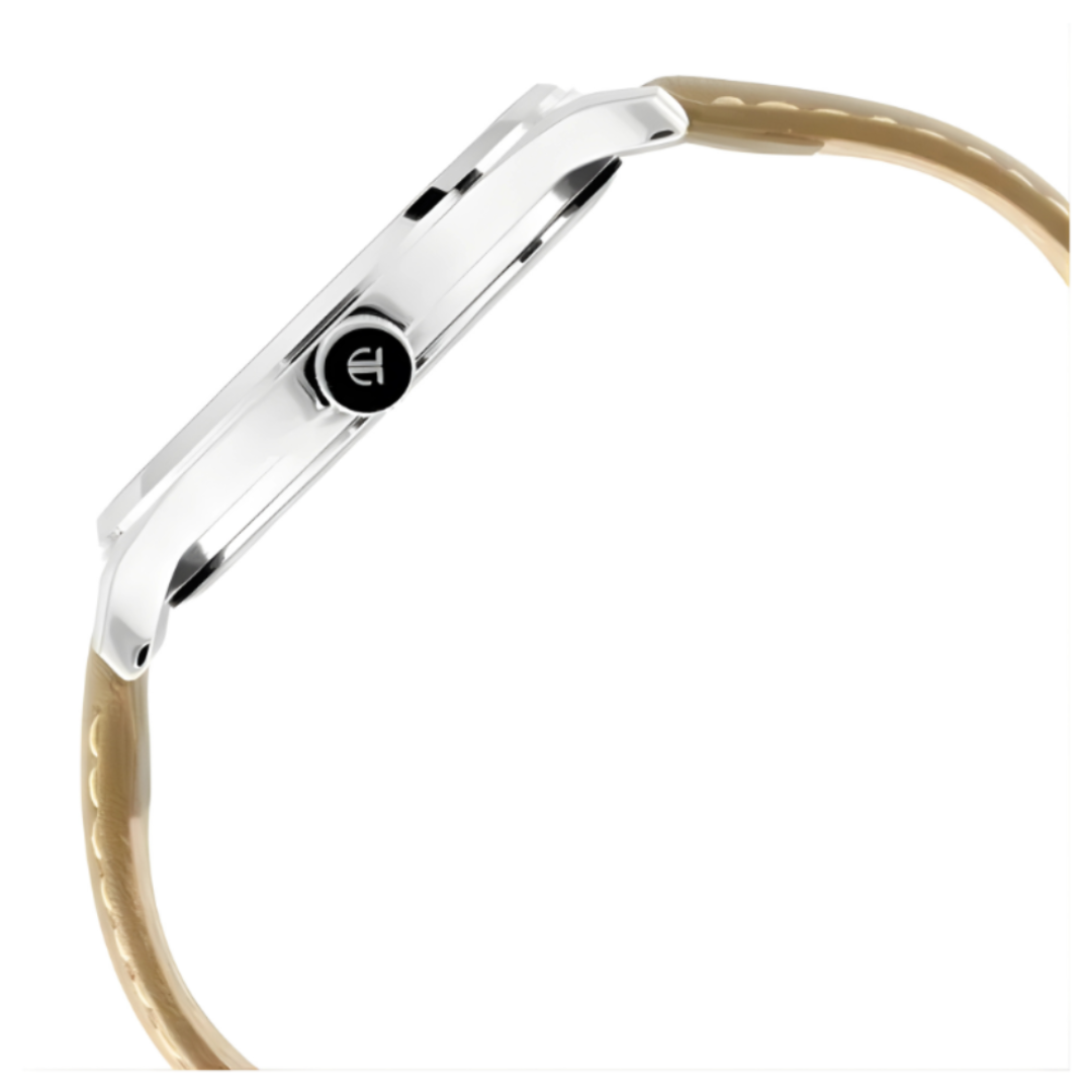Titan 1802SL09 | Titan Men's Urban Edge Lustrous Gold Dial Leather Watch