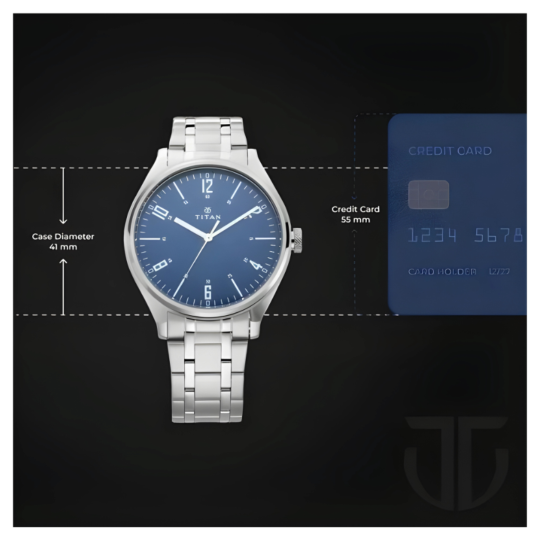 Titan 1802SM02 | Titan Men's Minimalist Zen Watch: Sleek Metal Strap with Contrast Hands