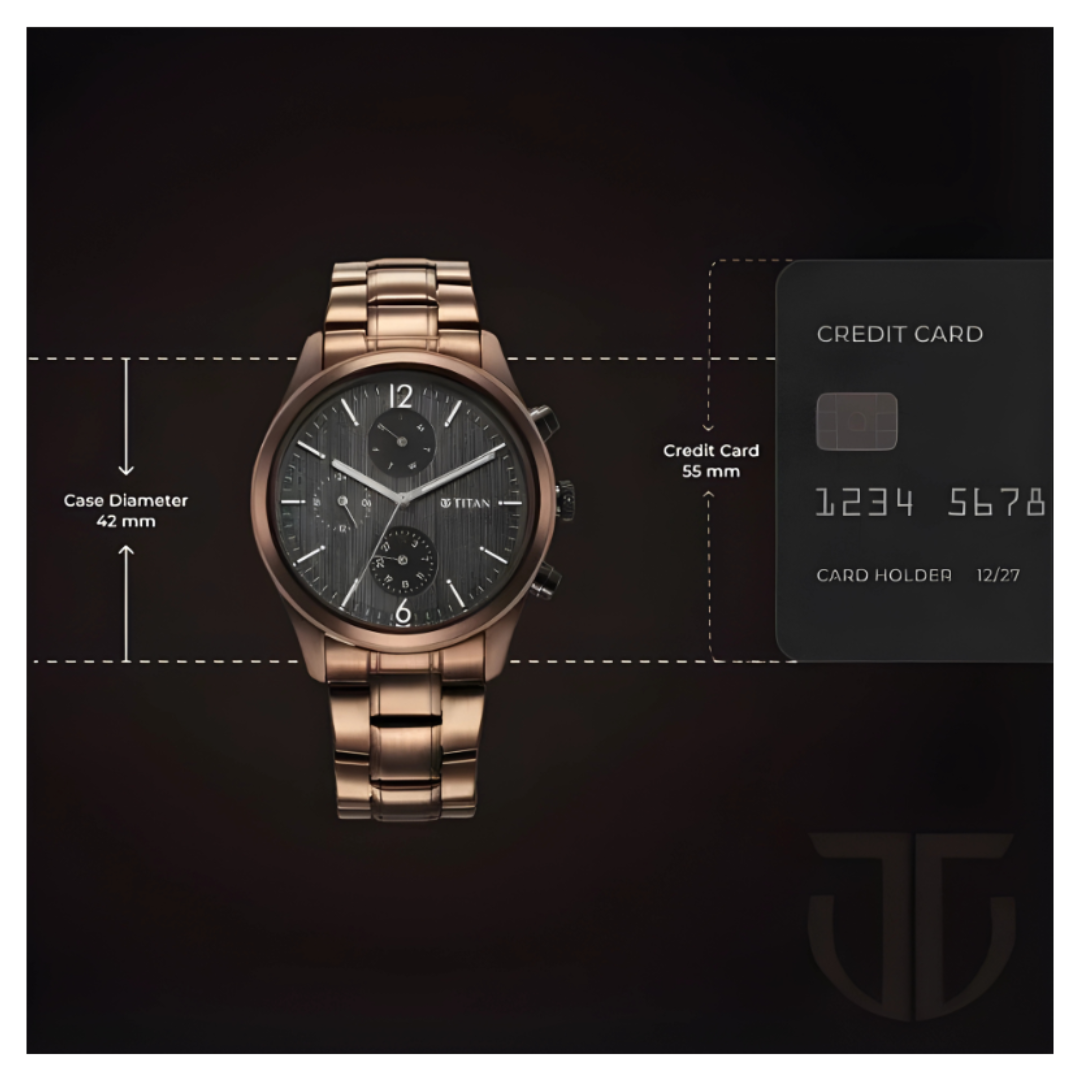 Titan 1805KM08 | Titan Neo SplashBlack Dial Quartz Multifunction Stainless Steel Strap watch for Men