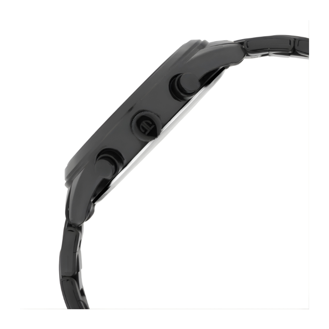Titan 1805NM02 | Titan Workwear Multifunction Black Dial Black Metal Strap Watch For Men