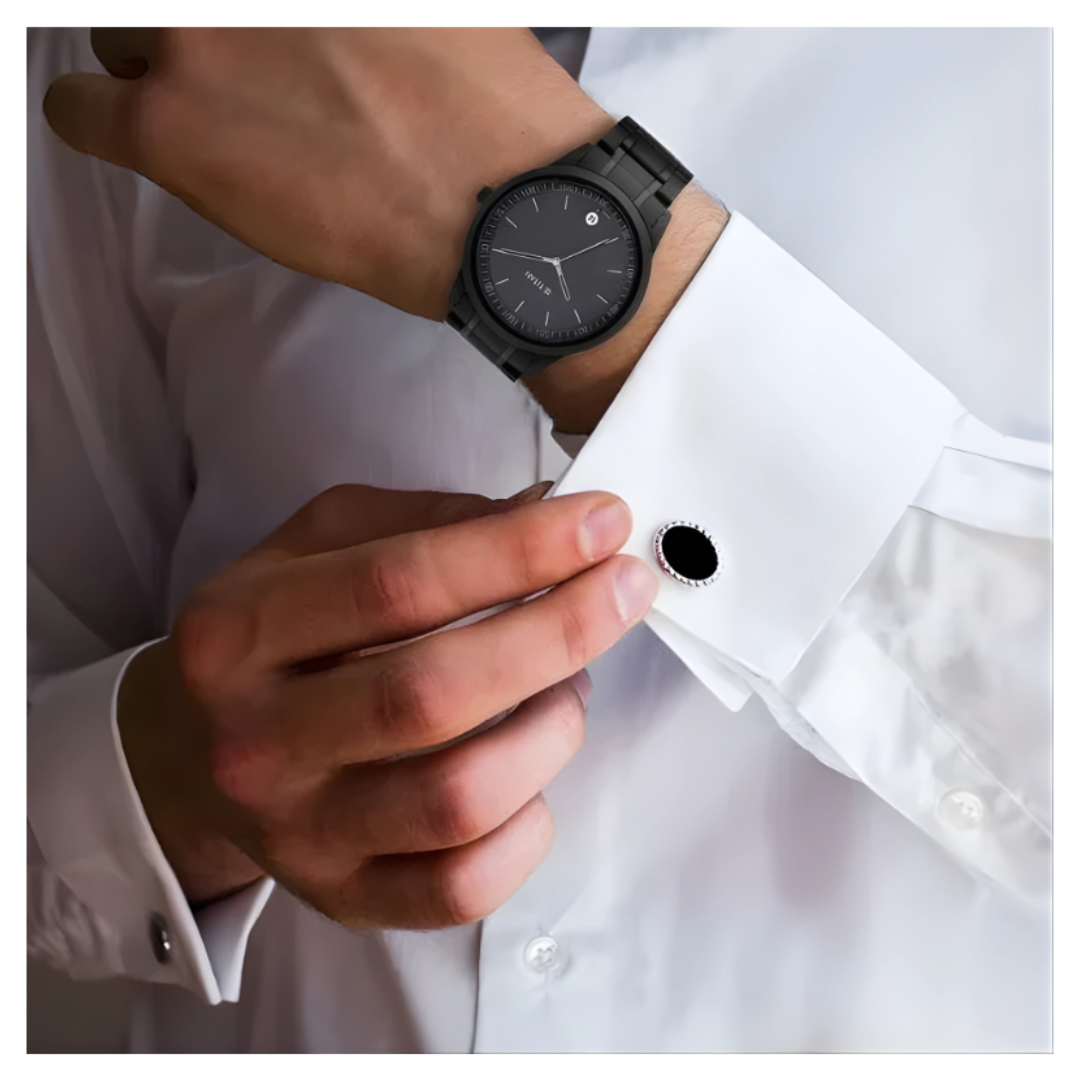 Titan 1806NM01 | Titan Minimals Quartz Analog with Date Black Dial Black Metal Strap Watch For Men